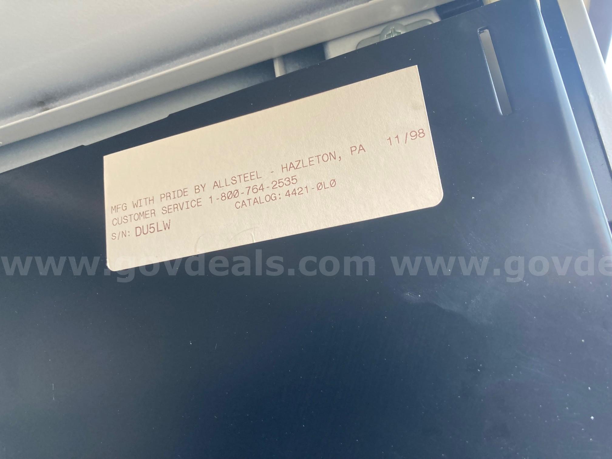 LOT of 2 Six Drawer Lateral File Cabinets Allsteel  Government Surplus Auction - Photo #5