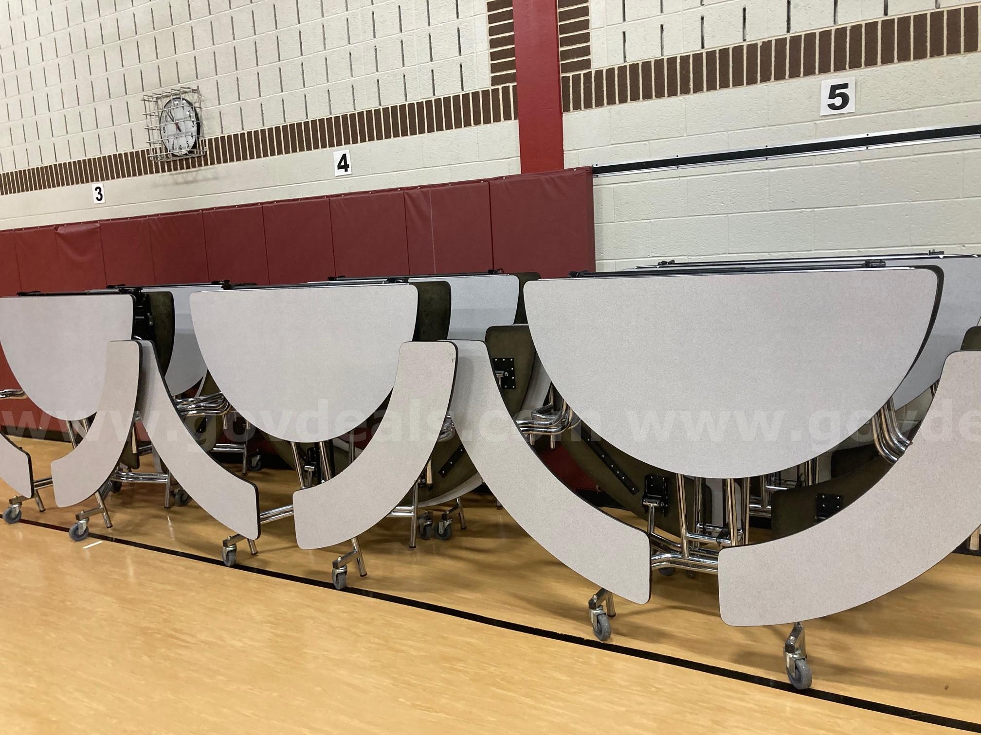 LOT of 10 Round Cafeteria Tables