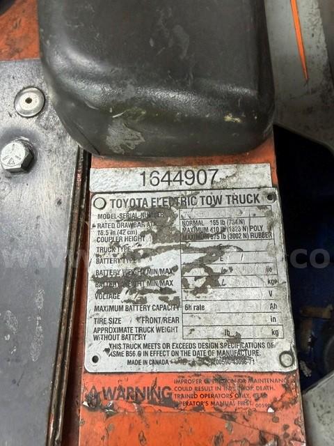 TOYOTA TRACTOR TOW TUG WITH BATTERY, in working condition Toyota  Government Surplus Auction - Photo #4