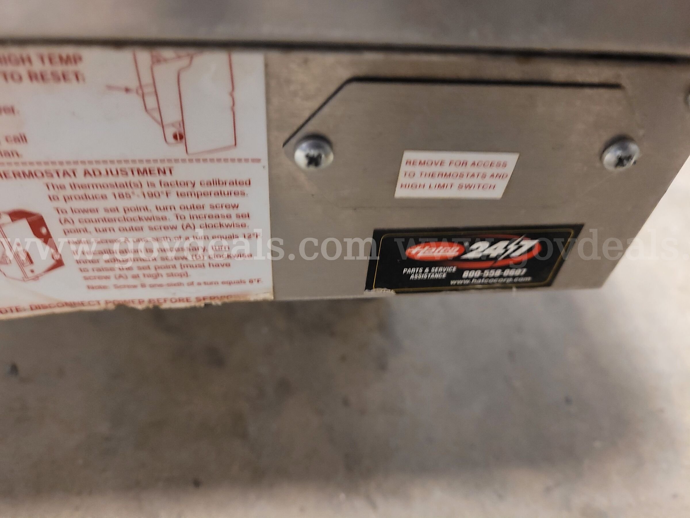 Hatco Compact Series Commercial Booster Water Heater – Model C-24 Hatco C-24 Government Surplus Auction - Photo #4