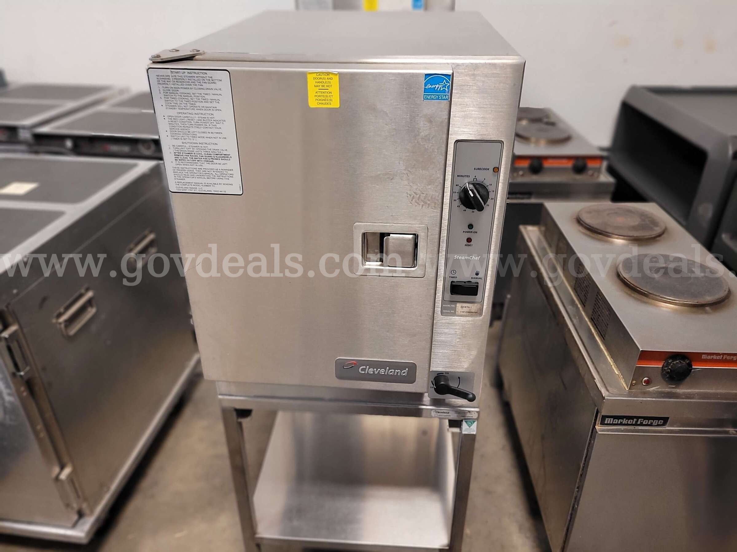 Cleveland SteamChef Commercial Countertop Steamer w/ Stand – Model 22CET6.1