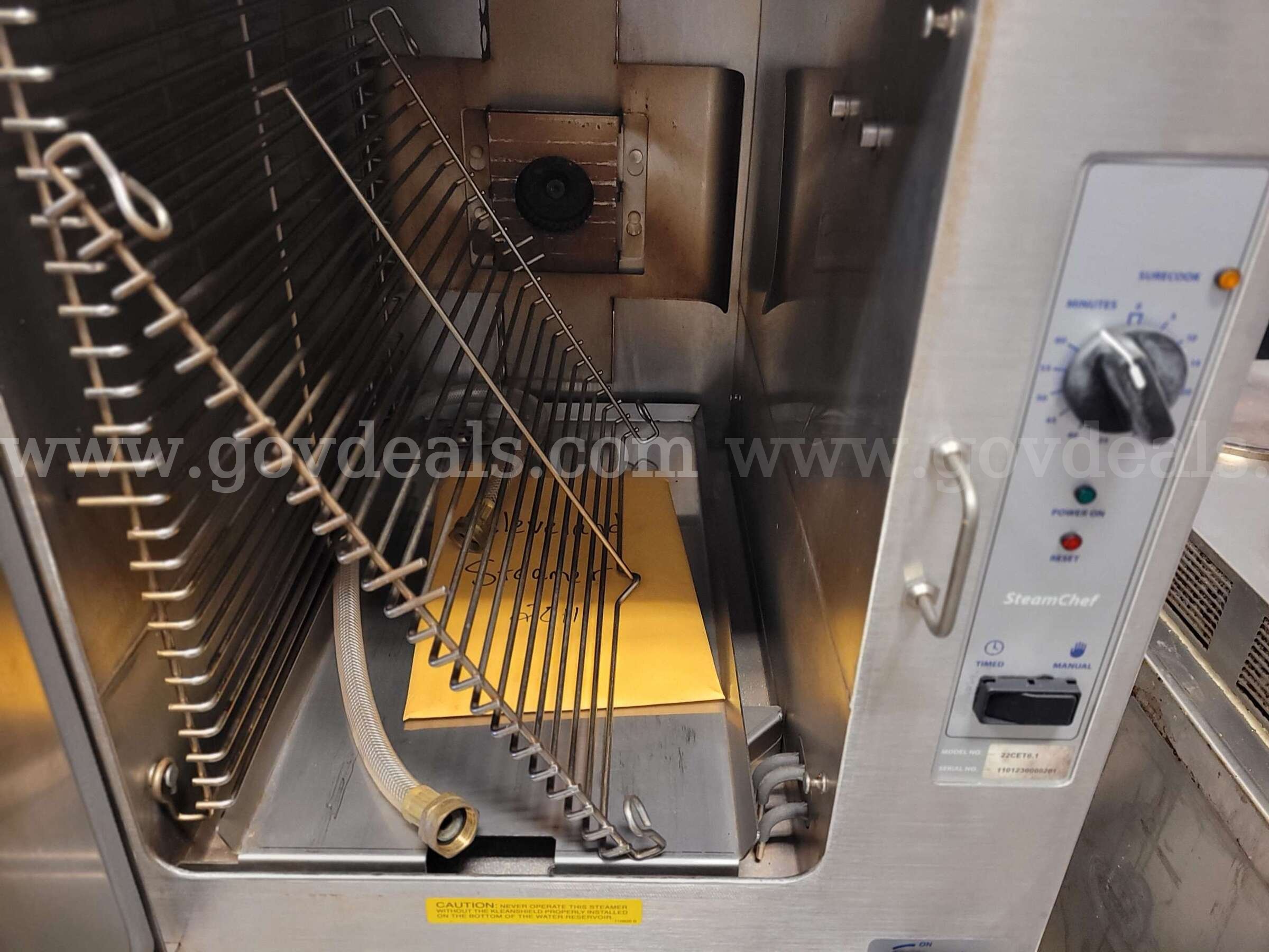 Cleveland SteamChef Commercial Countertop Steamer w/ Stand – Model 22CET6.1 Cleveland 22CET6.1 Government Surplus Auction - Photo #5