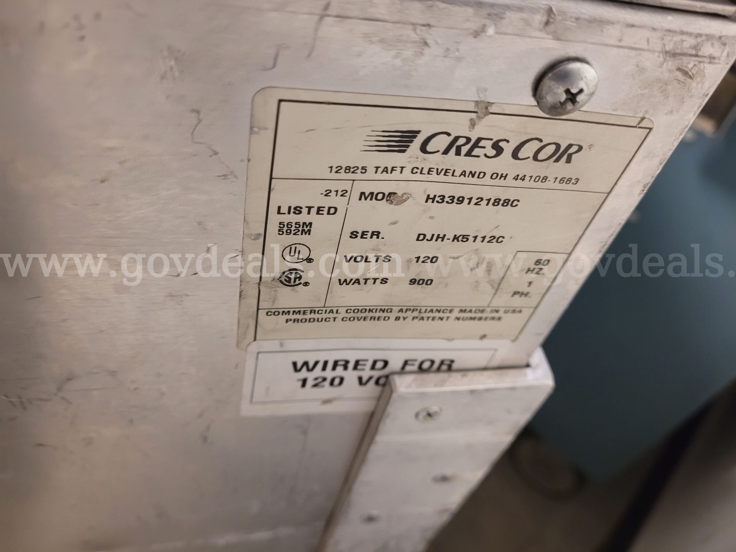 Lot of 4 Cres Cor Heated Food Holding Cabinets / Mobile Warmers Cres Cor H33912188C Government Surplus Auction - Photo #5