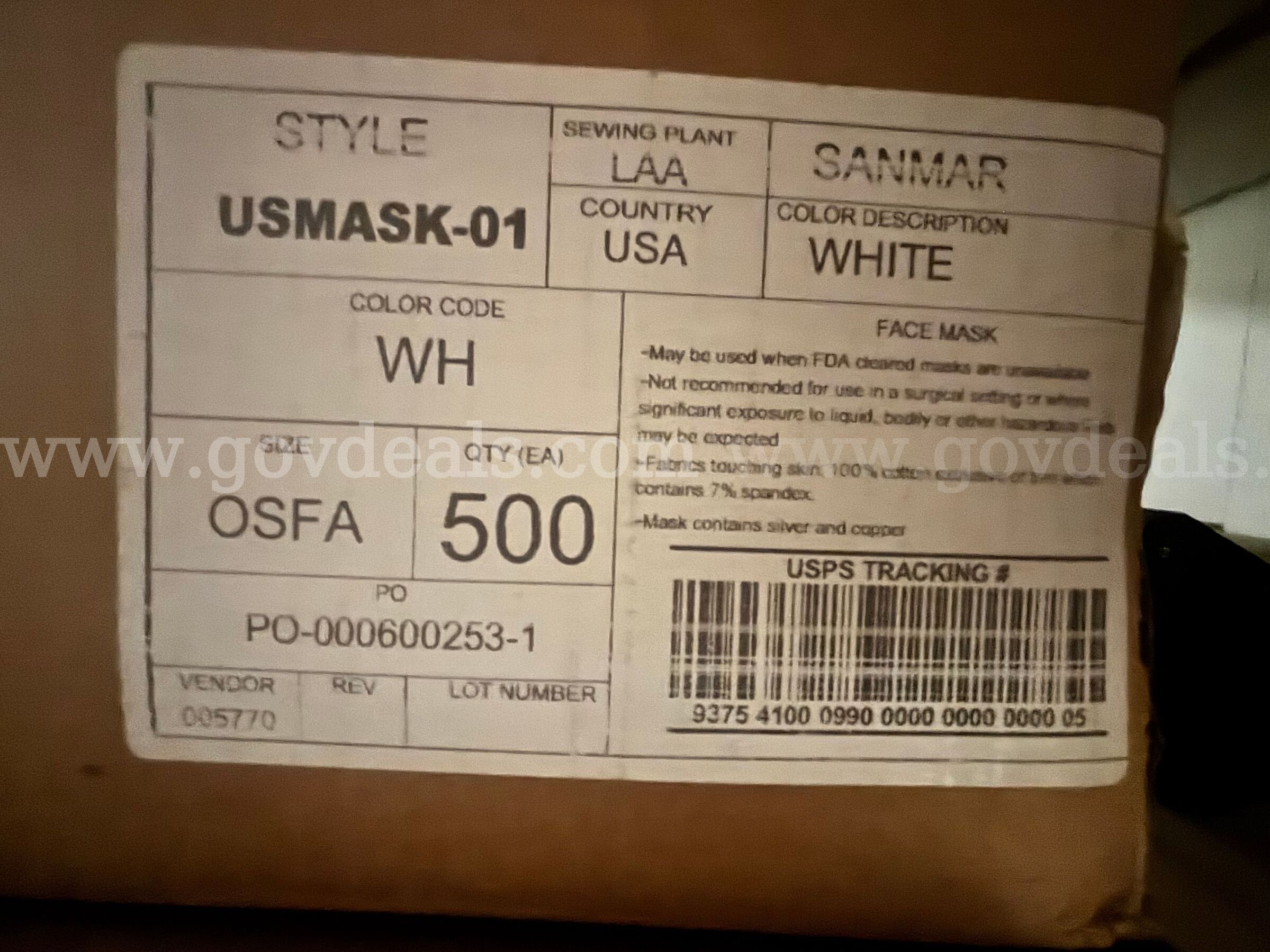 Large Bulk Lot – New Face Masks (Disposable & Reusable) – COVID Surplus Case  Government Surplus Auction - Photo #5