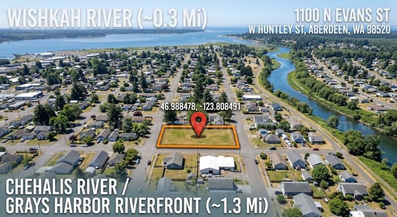 ~0.48 Acre Lot in north Aberdeen, Washington Near the Wishkah River   Government Surplus Auction - Primary Photo
