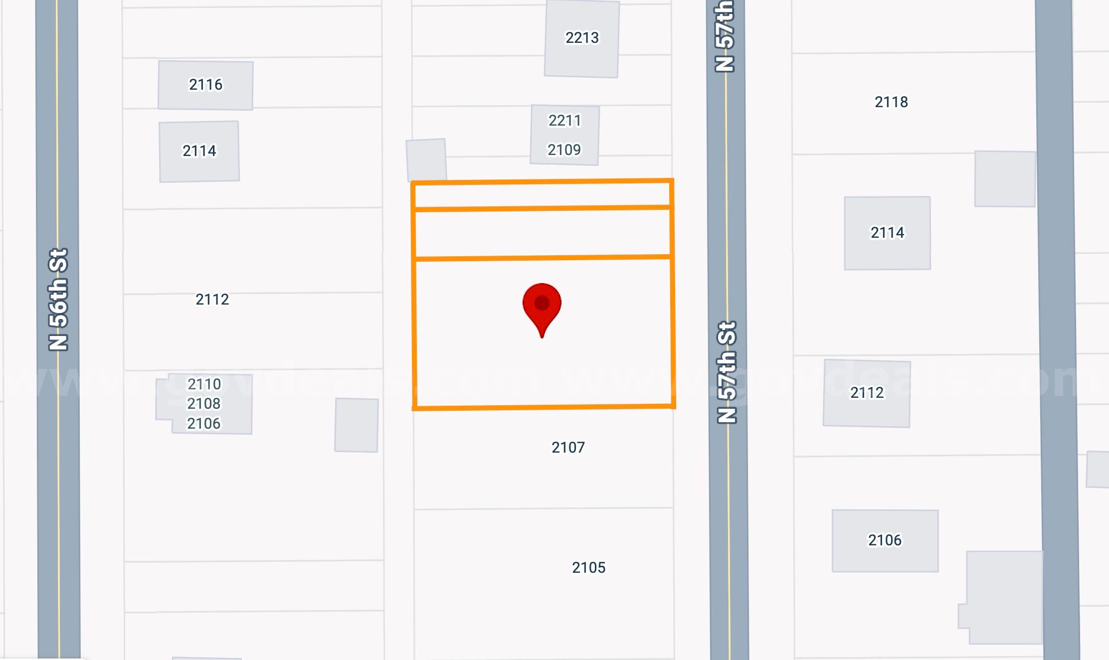(112.5 X 130 Sq ft) Large 3-adjacent City Lots about 7.5 Miles from Downtown St. Louis  112 Government Surplus Auction - Photo #2