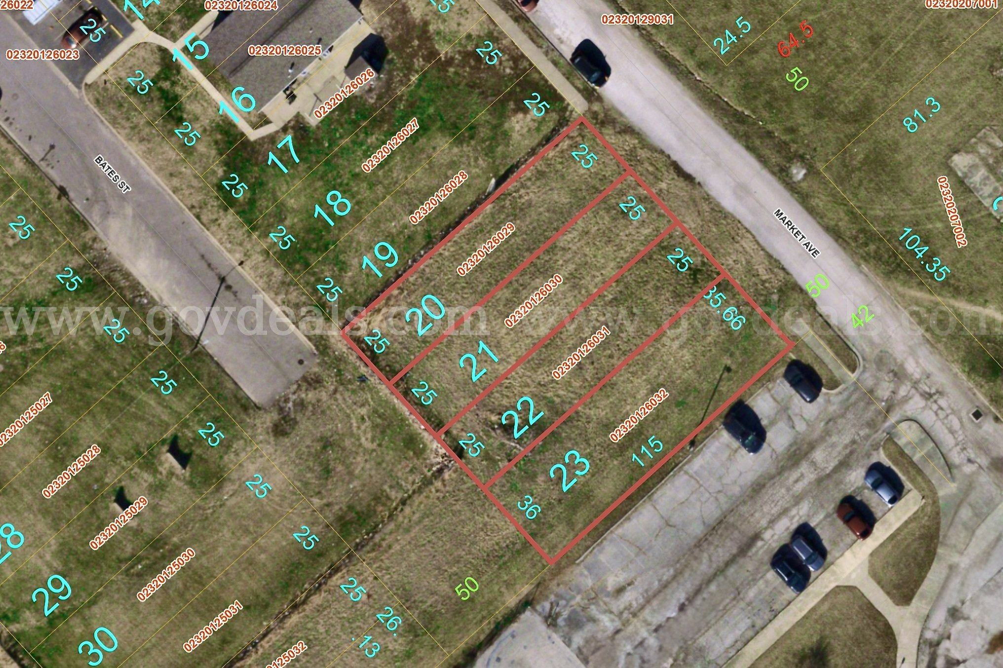 (111 X 115 Sq ft) 4-adjacent Residential City Lots about 6.1 Miles from Downtown St. Louis  111 Government Surplus Auction - Photo #2