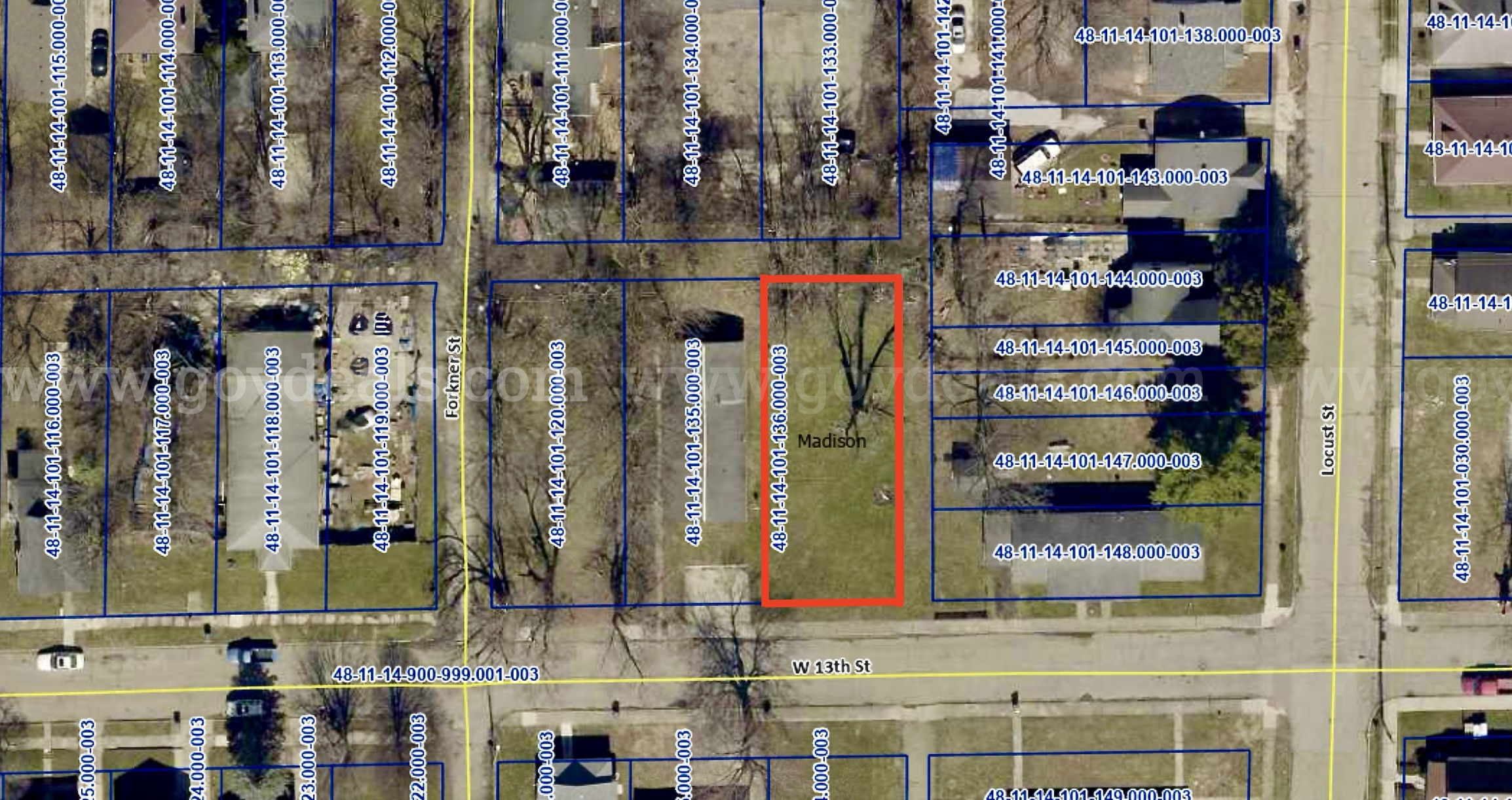 (50’ X 117') Residential City-lot in Anderson, IN, 42.8 Miles North-East of Indianapolis,  117 Government Surplus Auction - Photo #4