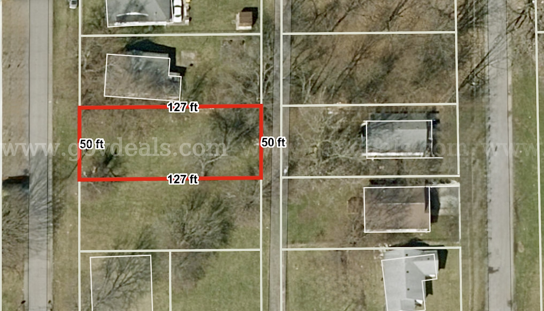 (50’ X 127’) Residential City-lot in Anderson, IN, 42.1 Miles North-East of Indianapolis,