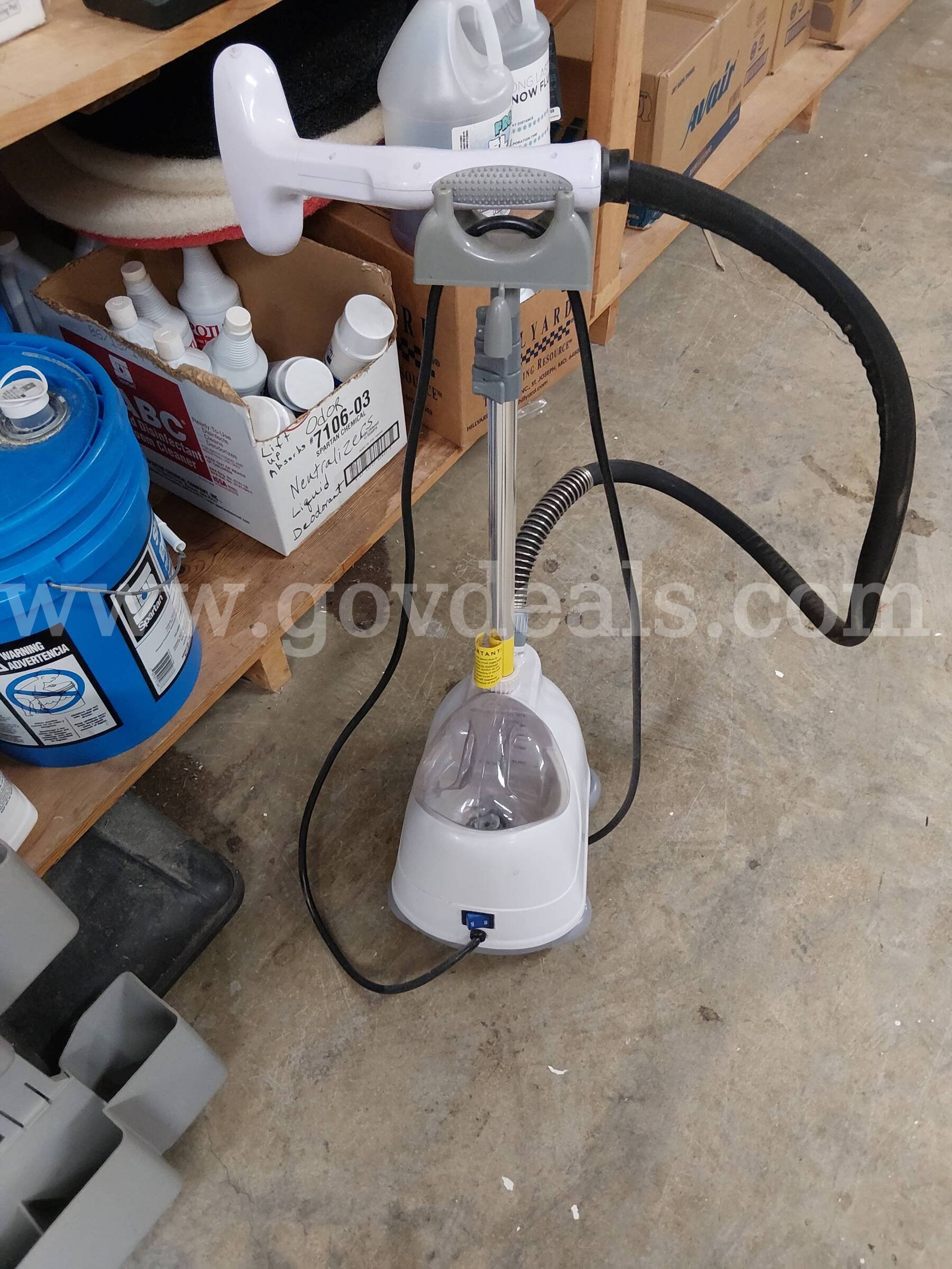 Steamer and Trash Can Caddy