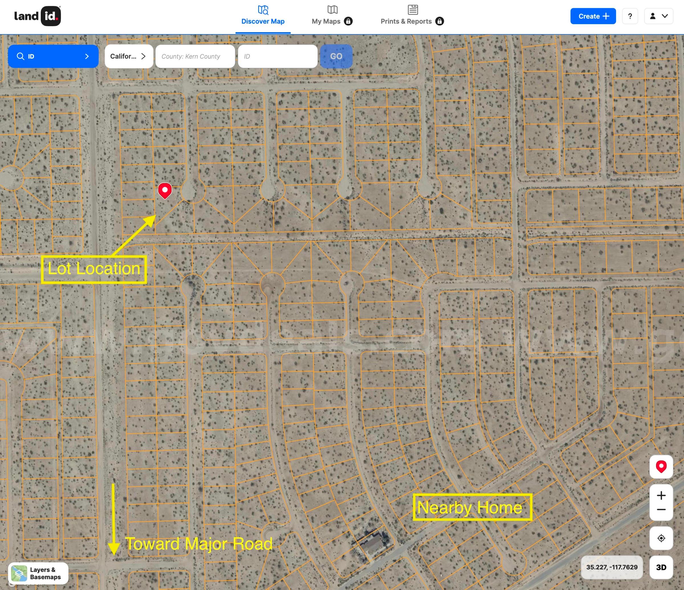 1/4 Acre Buildable Lot Kern County California   Government Surplus Auction - Primary Photo