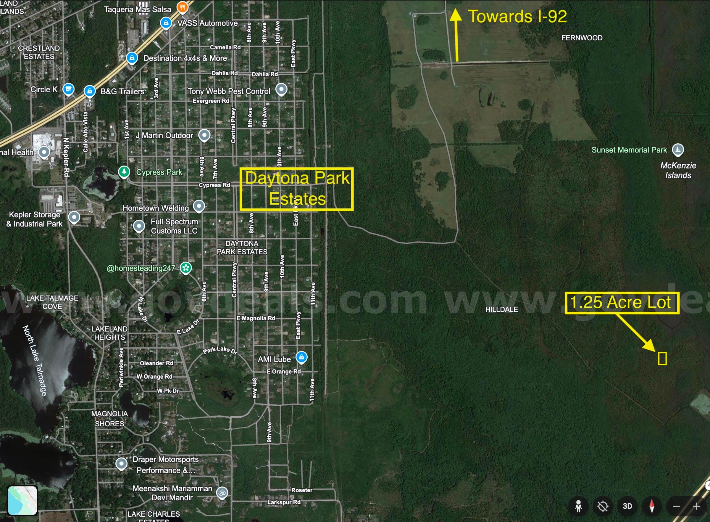 1.25 Acre Volusia County Florida No Reserve!   Government Surplus Auction - Photo #2