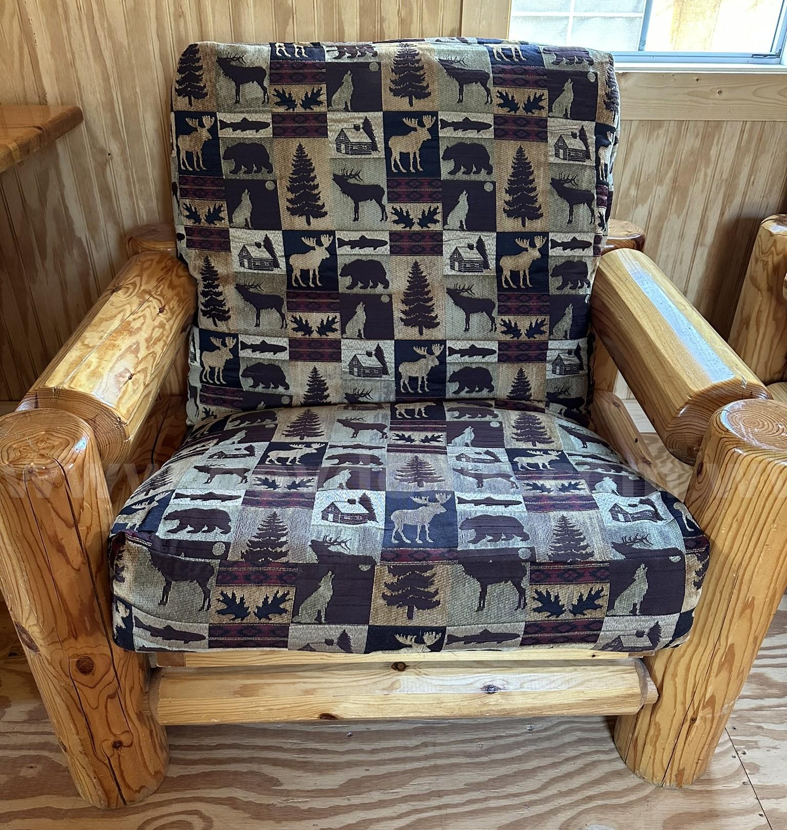 Real Wood Log Style Furniture Set   Government Surplus Auction - Photo #3