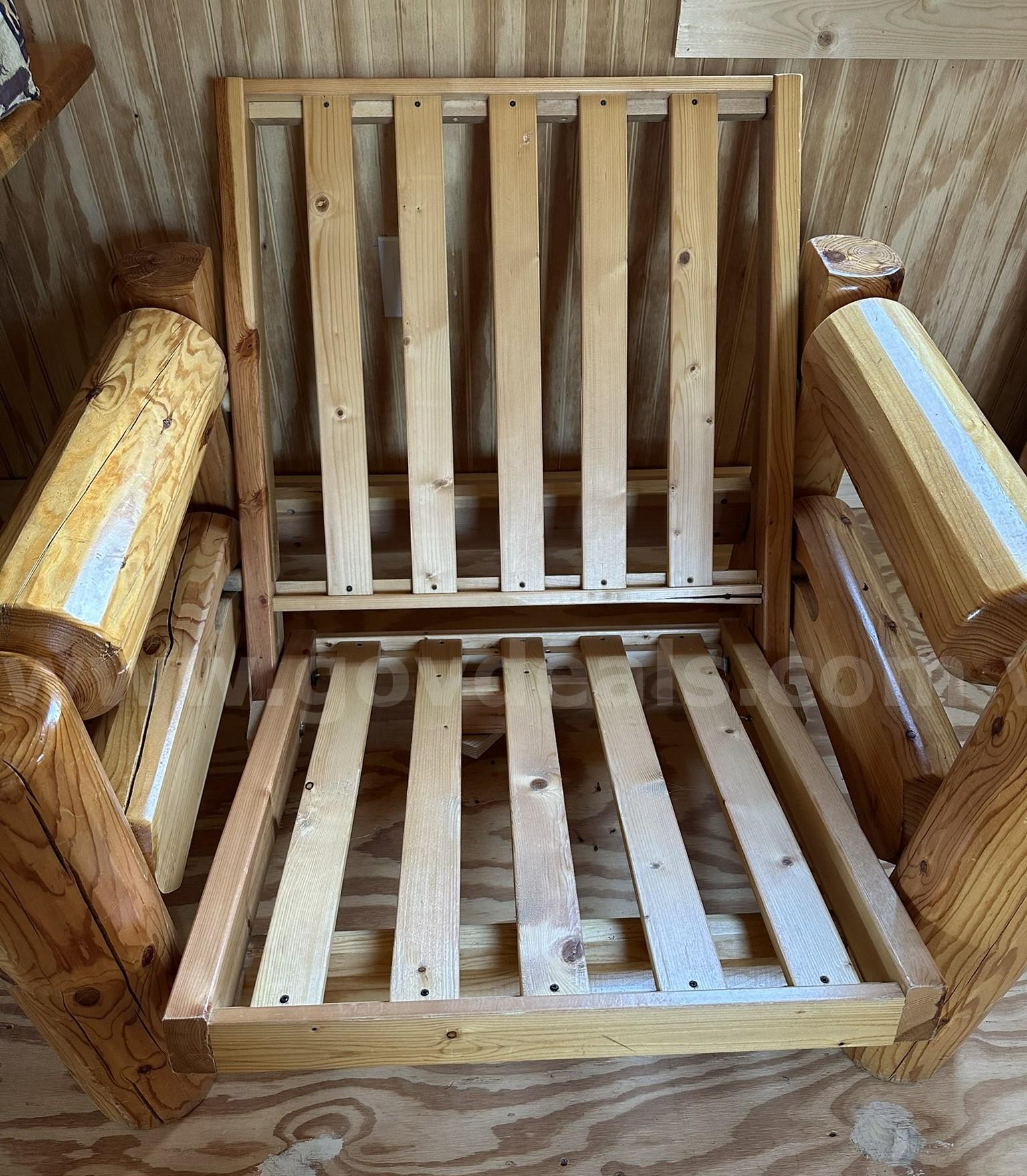 Real Wood Log Style Furniture Set   Government Surplus Auction - Photo #5