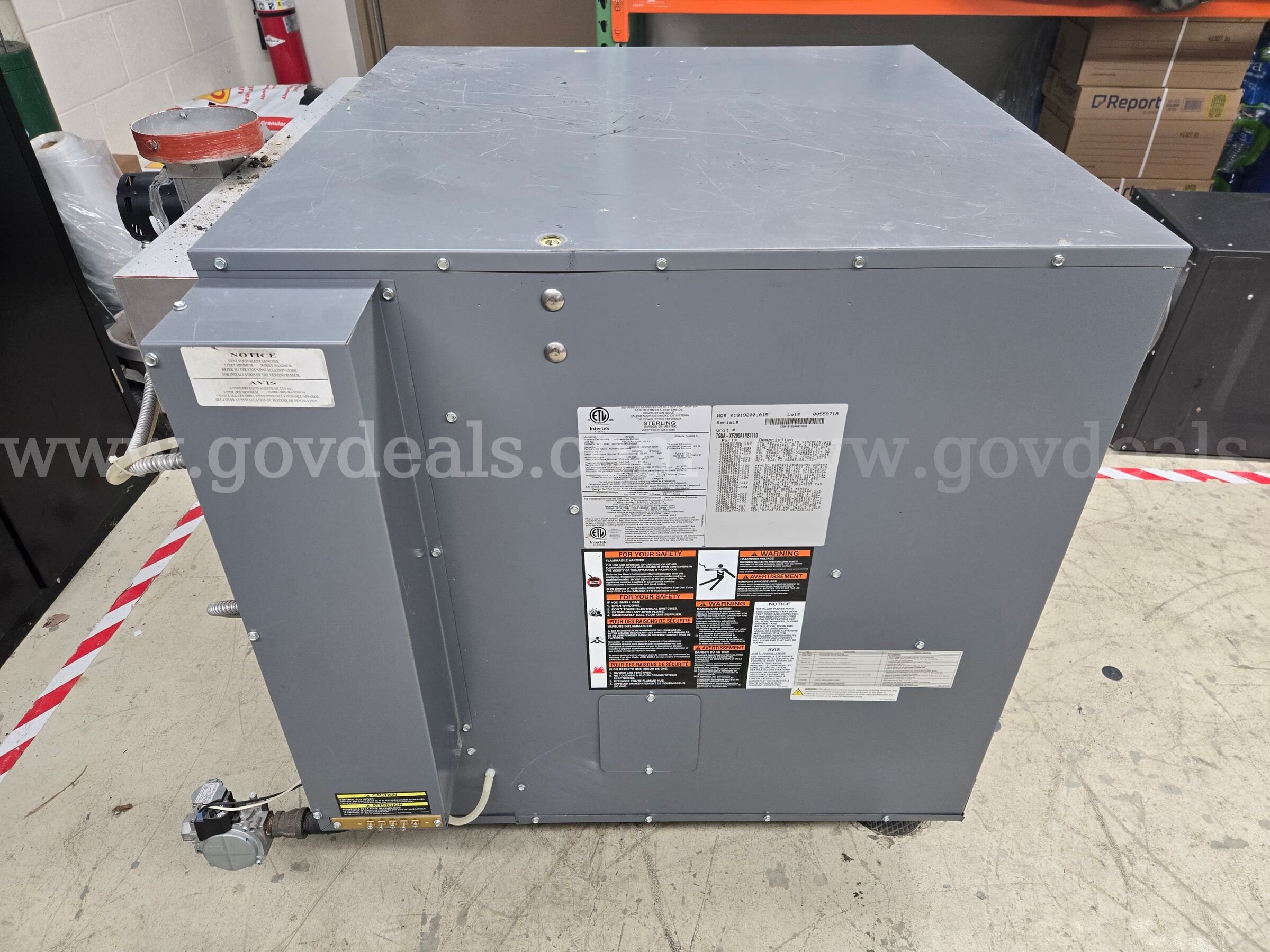 Sterling XF200 Heater Sterling XF200 Government Surplus Auction - Photo #3