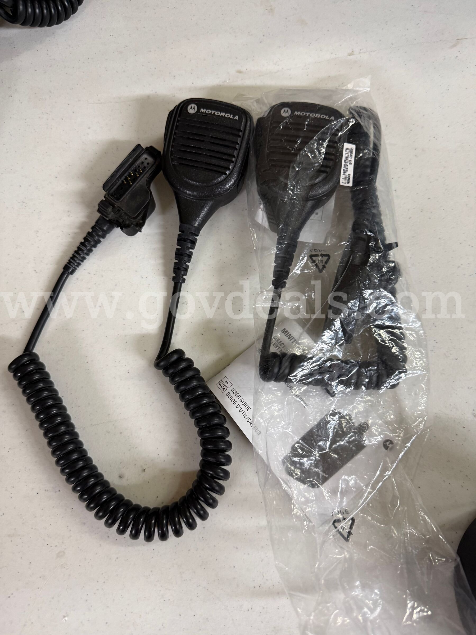 Selling (2) Motorola remote speaker microphones (XTS series) Motorola PMMN4051B Government Surplus Auction - Primary Photo