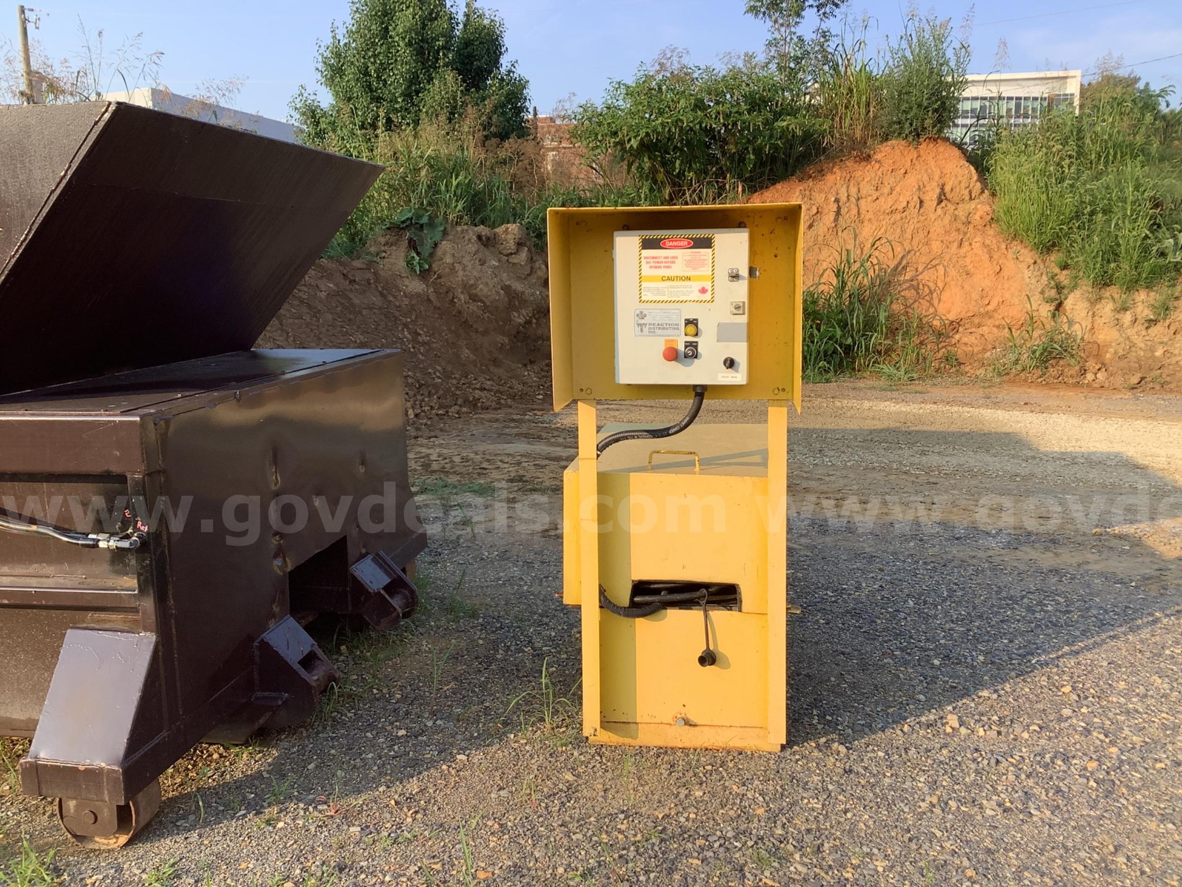 Trash Compactor with Control Unit Reaction Distributing INC  Government Surplus Auction - Photo #2