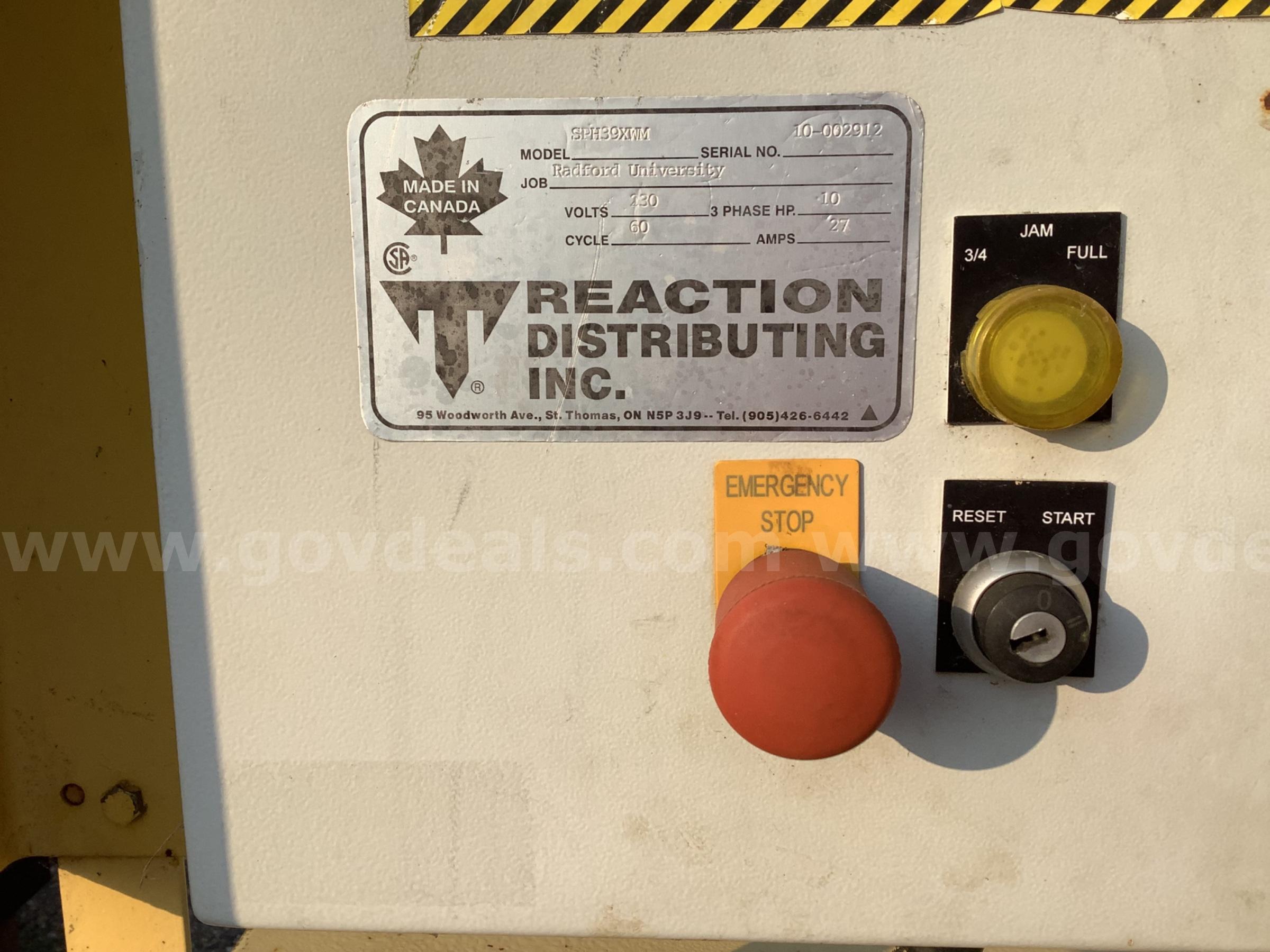 Trash Compactor with Control Unit Reaction Distributing INC  Government Surplus Auction - Photo #5