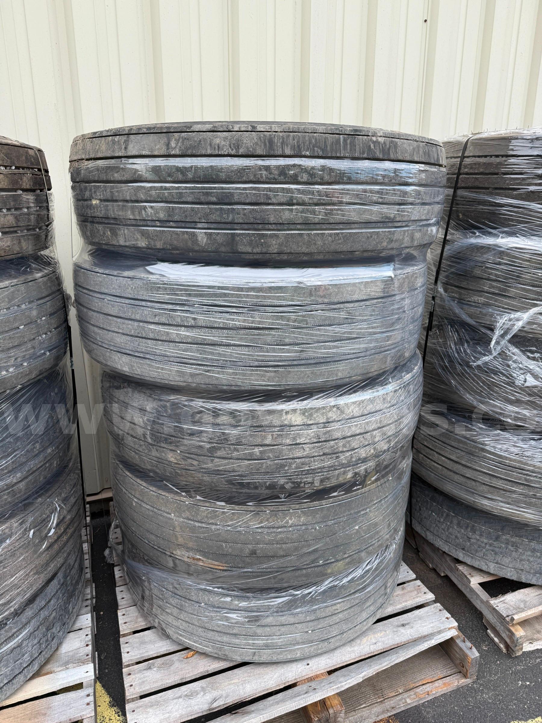 32 Firestone FS591 295/75R22.5 School Bus / Semi Truck Steer Tires on Steel Wheels – Virgin Take-Offs FS591 FS591 Government Surplus Auction - Photo #3