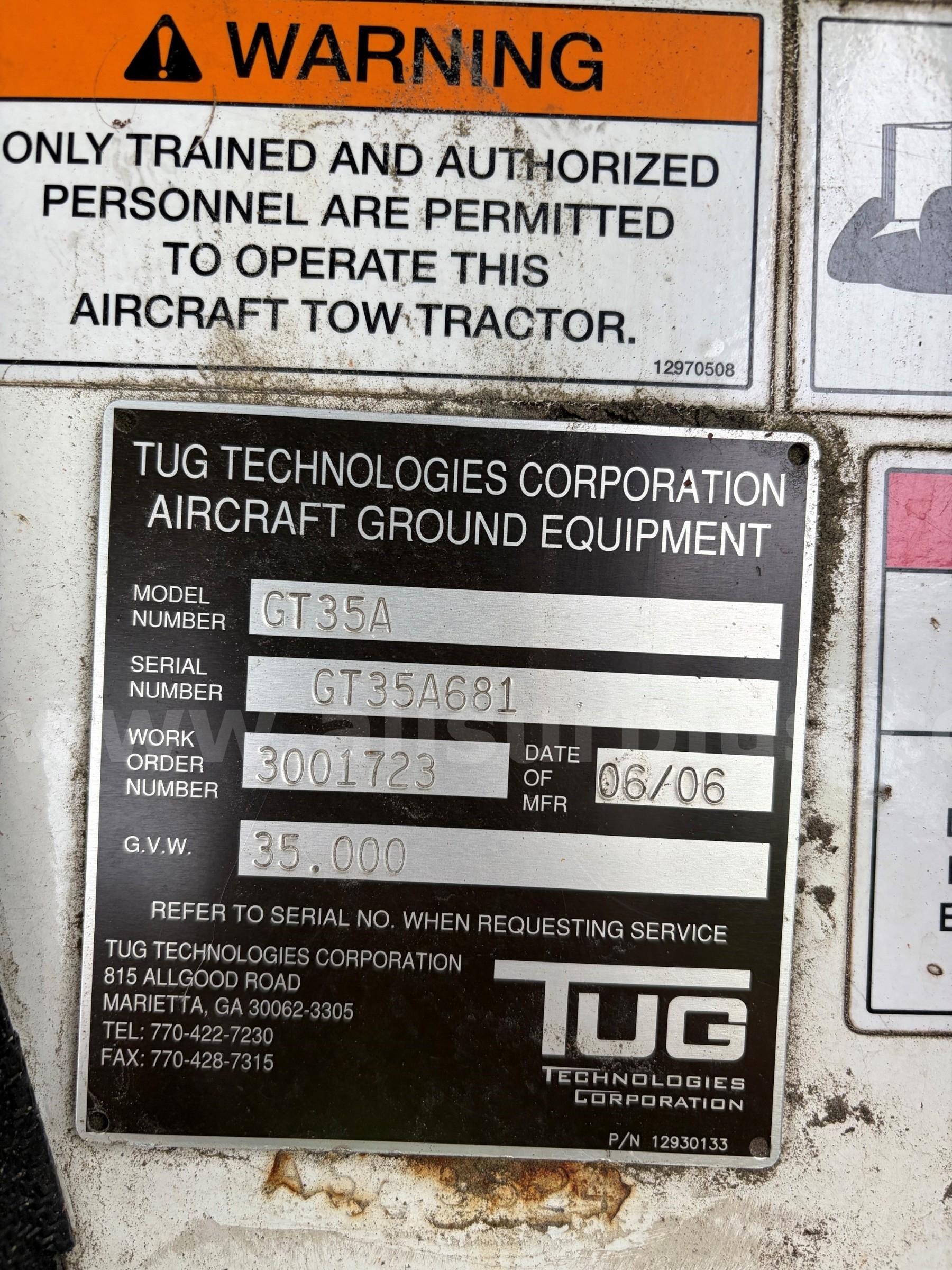 2006 Tug GT35A Aircraft Tow Tractor Tug GT35A Government Surplus Auction - Photo #3
