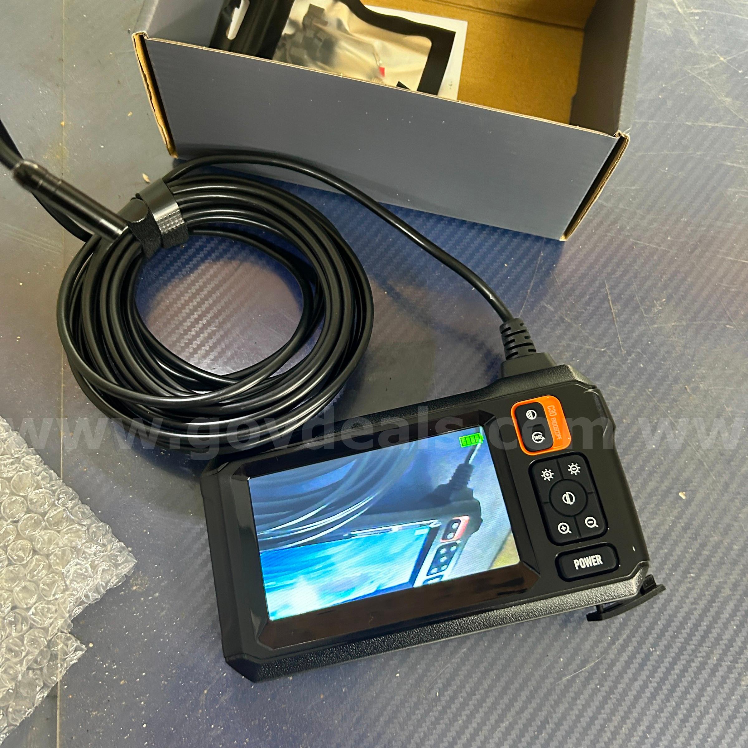 FREE SHIPPING Endoscope Micro Camera with Light, Inspection Borescope w 4.3" IPS Screen, 1920P HD with 8 LED Lights,  1920P Government Surplus Auction - Primary Photo