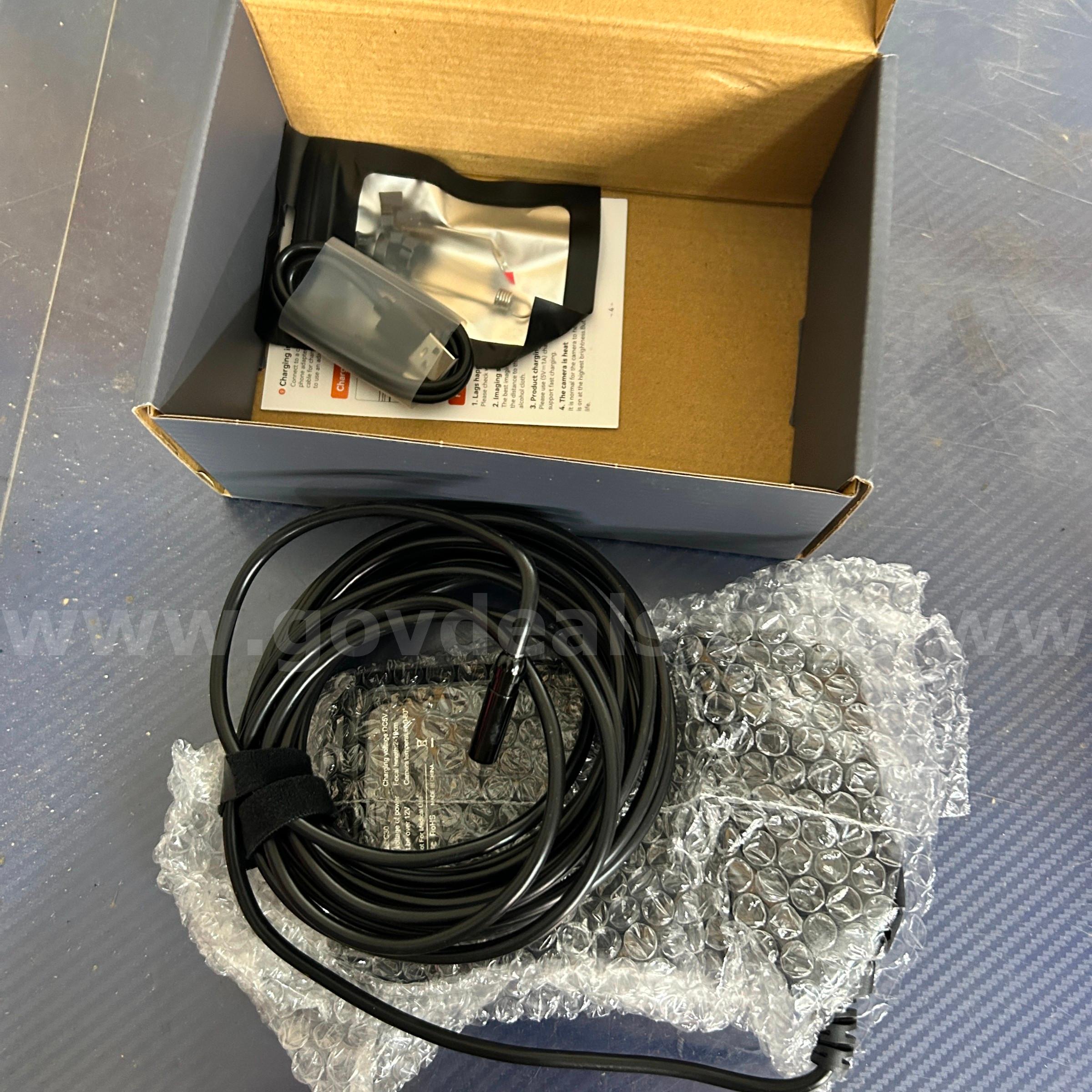 FREE SHIPPING Endoscope Micro Camera with Light, Inspection Borescope w 4.3" IPS Screen, 1920P HD with 8 LED Lights,  1920P Government Surplus Auction - Photo #2
