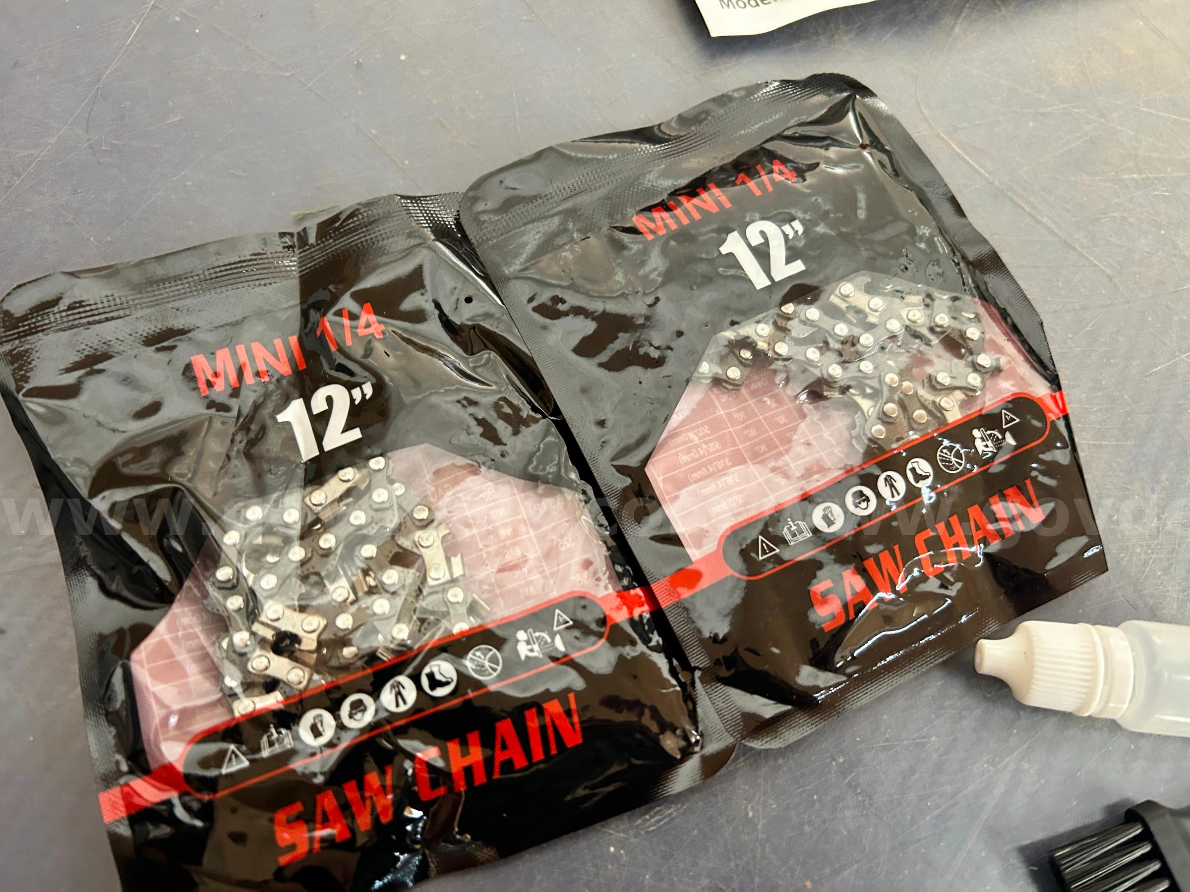 Free Shipping - NEW Factory Sealed - 12" Brushless Cordless Chainsaw –Handheld Electric Chain Saw with 2×4.0Ah Batteries   Government Surplus Auction - Photo #6