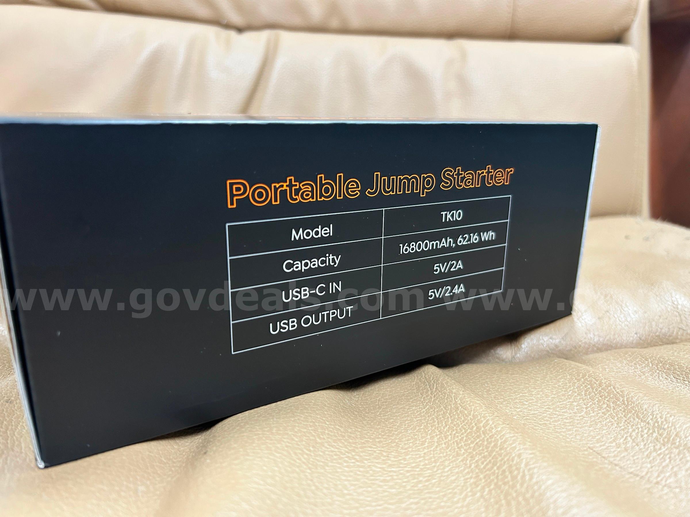 Free Shipping - Brand New Portable Car Battery Jump Starter 3500A 16800mAh Jump Box  3500A Government Surplus Auction - Primary Photo