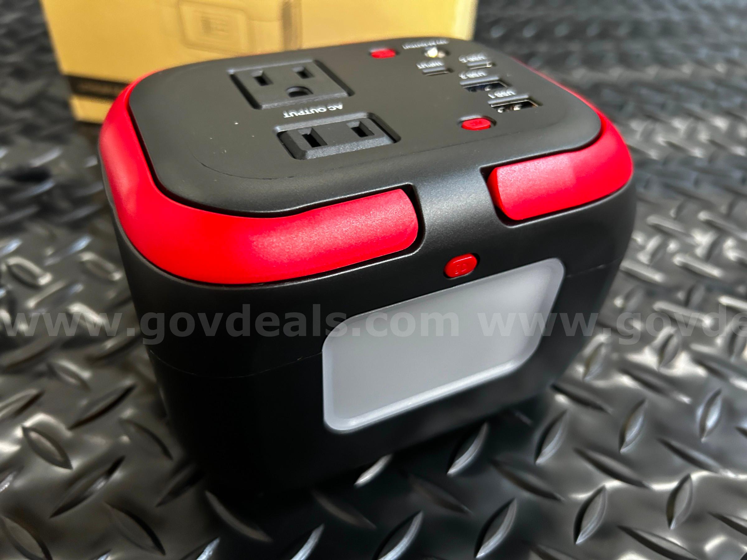 Lot of 5 - FREE SHIPPING – Portable Power Station 97Wh 120W Backup Lithium Battery  120W Government Surplus Auction - Photo #5