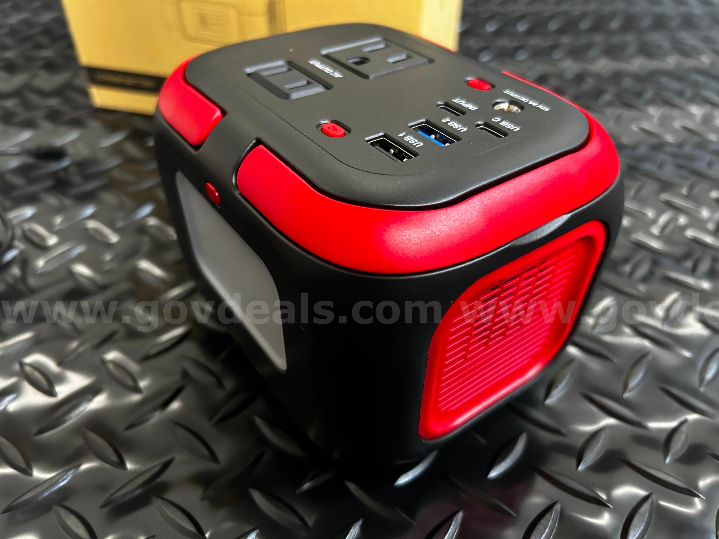 Lot of 5 - FREE SHIPPING – Portable Power Station 97Wh 120W Backup Lithium Battery  120W Government Surplus Auction - Photo #6