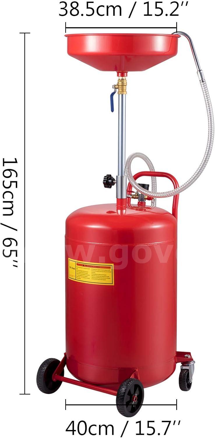 SHIPS FOR FREE Heavy-Duty 20 Gallon Air Operated Waste Oil Drain Tank w/ Adjustable Funnel   Government Surplus Auction - Photo #5