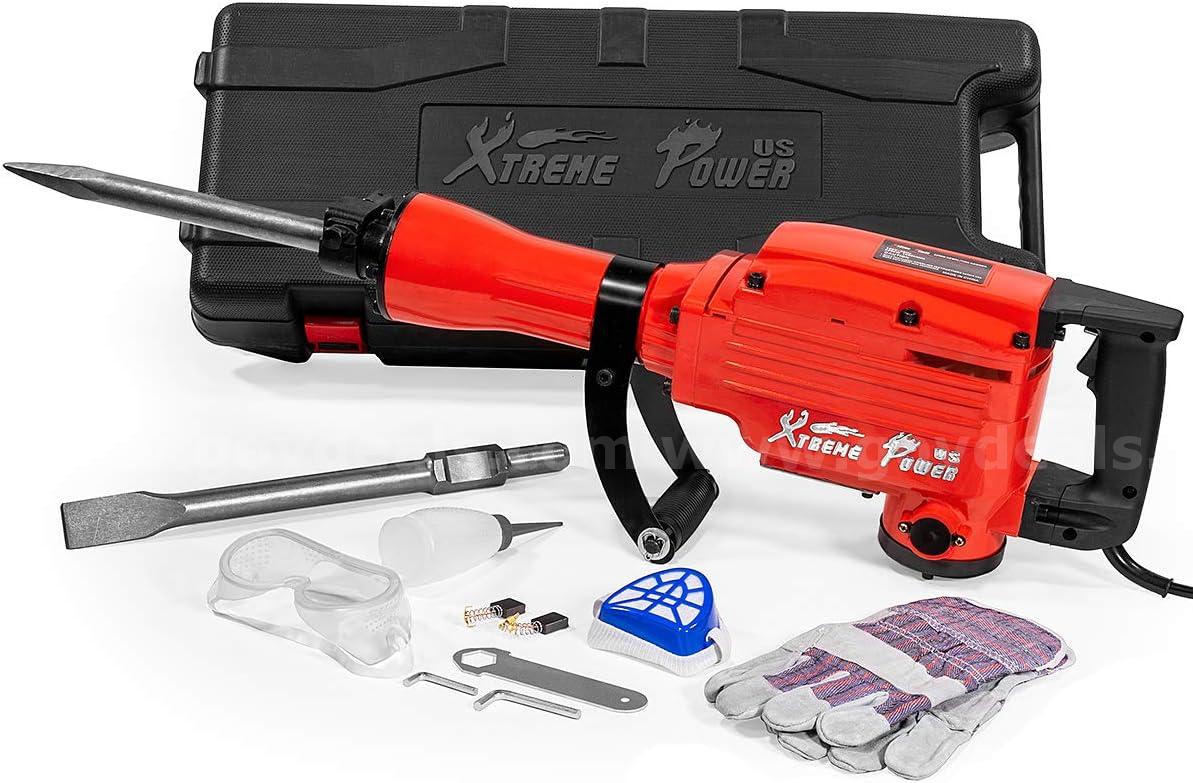 FREE SHIPPING - 2200W Electric Demolition Jack Hammer w/ Flat & Point Chisels