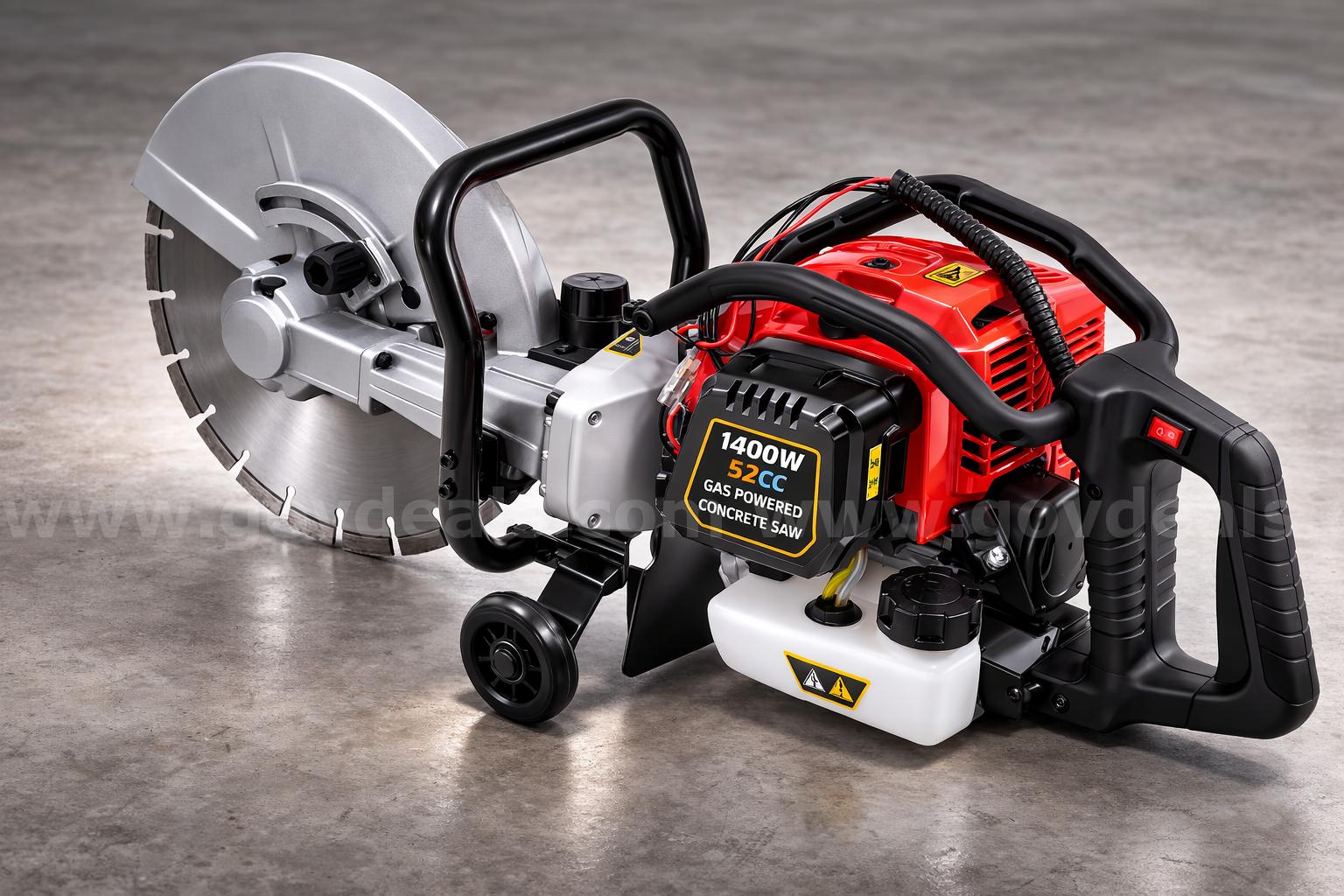 FREE SHIPPING - 1400W 16" Gas Concrete Saw 52cc Cut-Off Cutter 4" Depth GAS  1400W Government Surplus Auction - Primary Photo