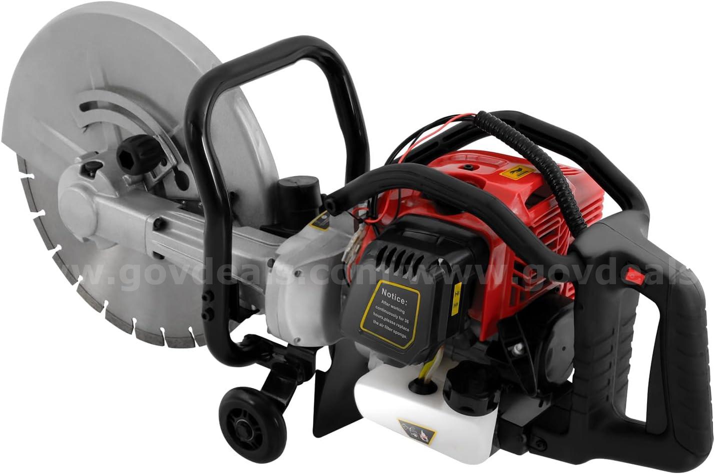 FREE SHIPPING - 1400W 16" Gas Concrete Saw 52cc Cut-Off Cutter 4" Depth GAS  1400W Government Surplus Auction - Photo #2