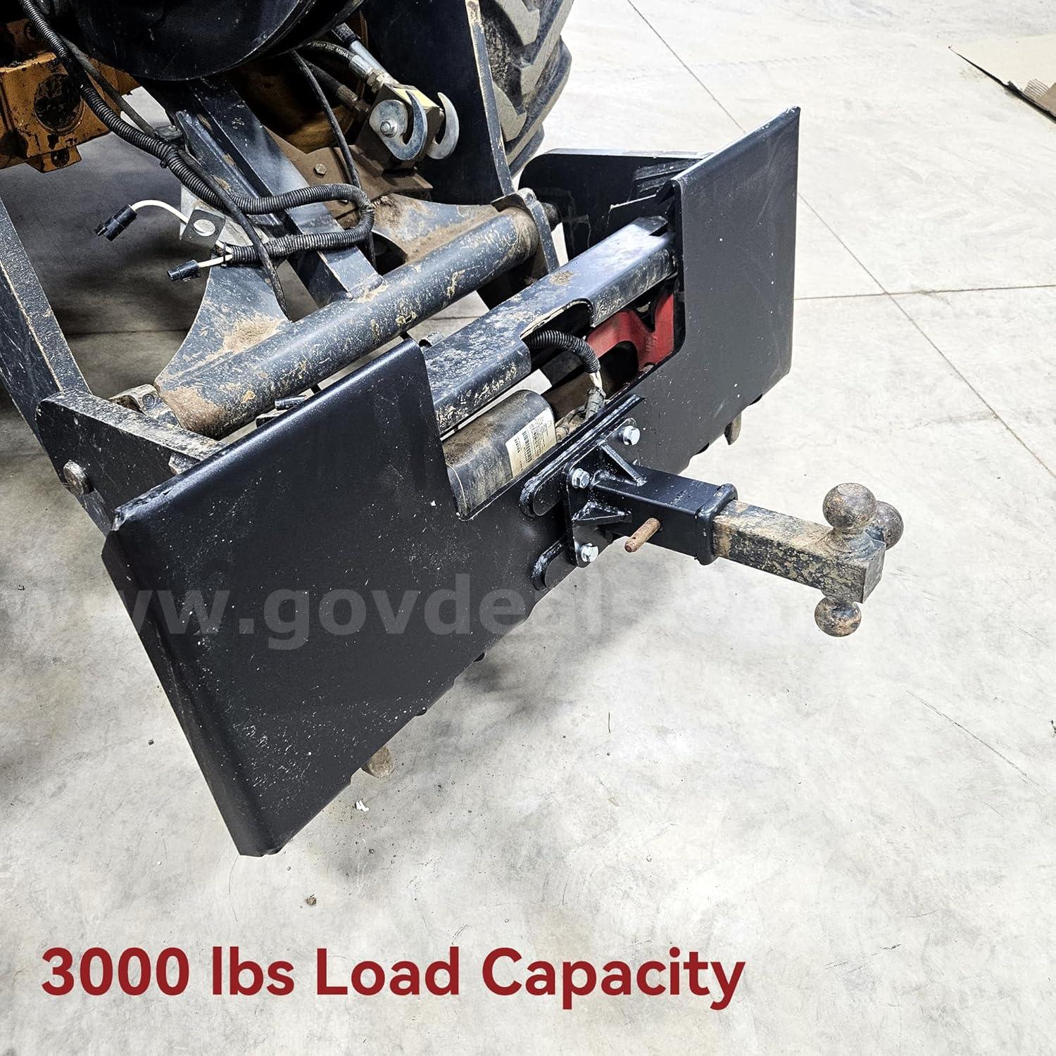 FREE SHIPPING - NEW 3/8" Skid Steer Mount Plate w/ 2" Removable Receiver Hitch   Government Surplus Auction - Photo #2