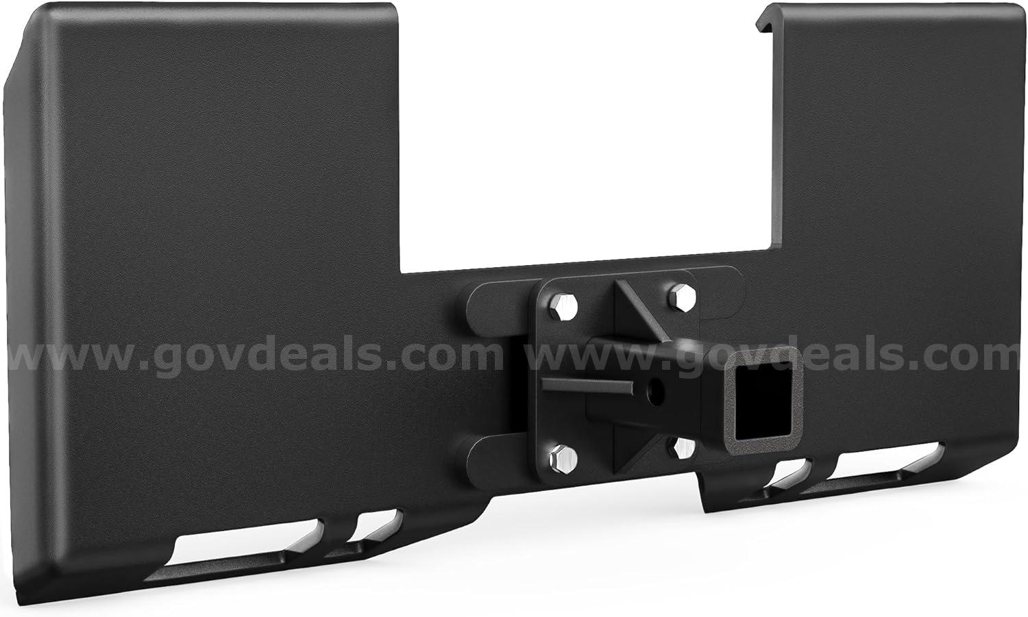 FREE SHIPPING - NEW 3/8" Skid Steer Mount Plate w/ 2" Removable Receiver Hitch   Government Surplus Auction - Photo #3