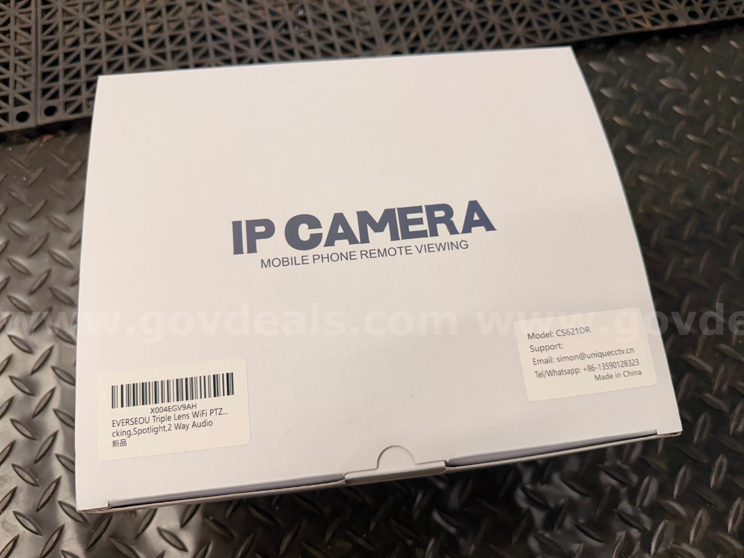 FREE Shipping - New Triple Lens WiFi PTZ Security Camera 2K 360 View Auto Tracking Two-Way Audio  360 Government Surplus Auction - Photo #5