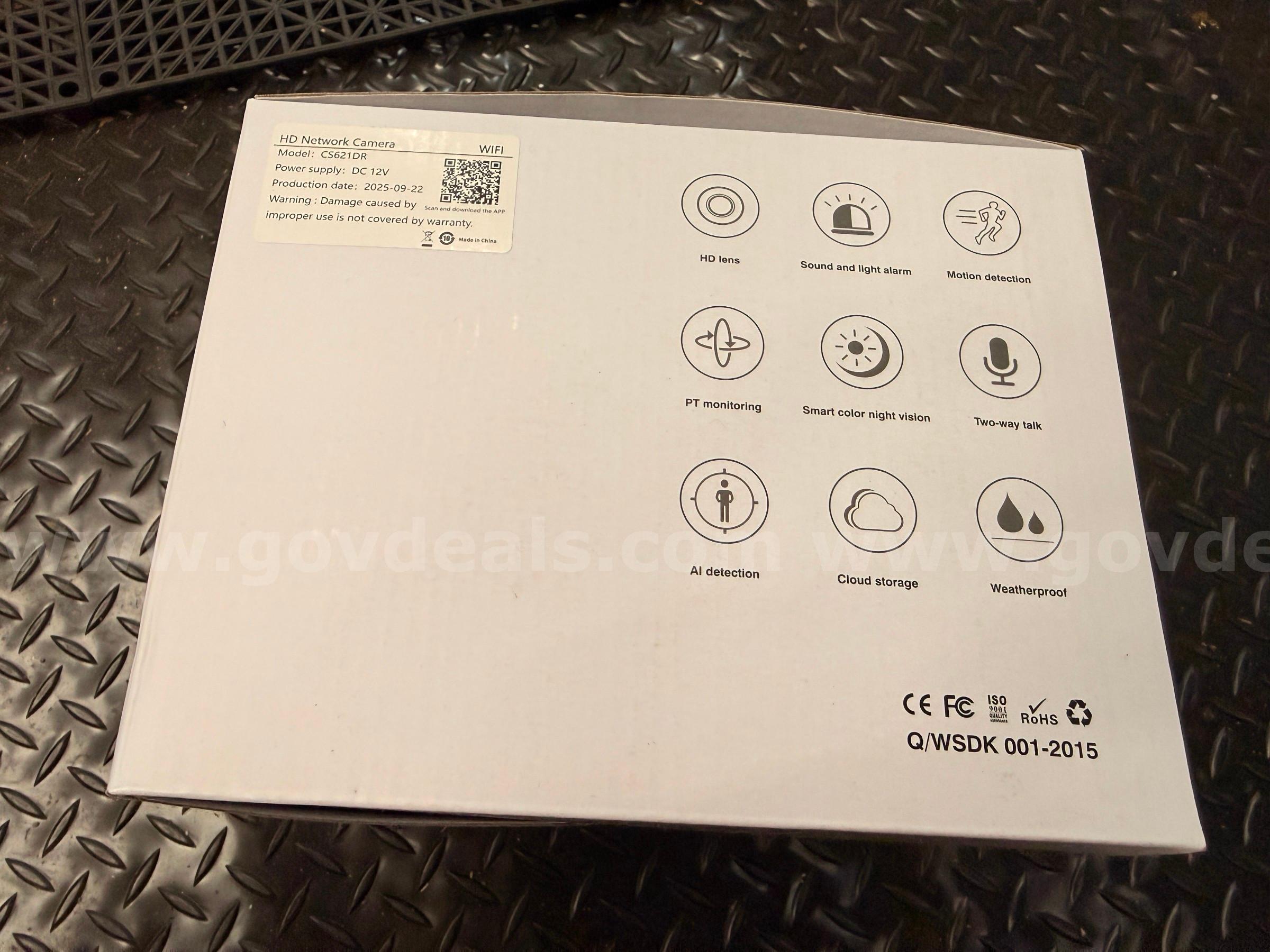 FREE Shipping - New Triple Lens WiFi PTZ Security Camera 2K 360 View Auto Tracking Two-Way Audio  360 Government Surplus Auction - Photo #6