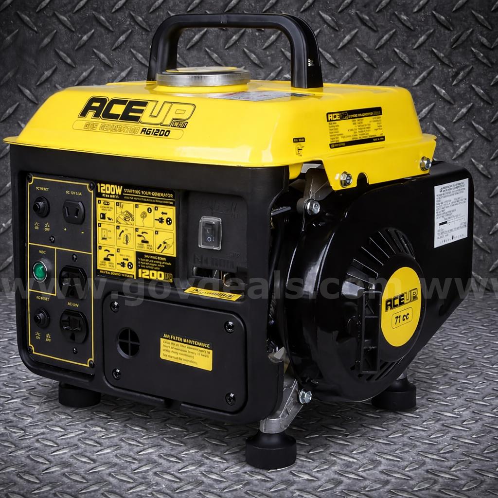 FREE SHIPPING - NEW Energy 1200W Gas Portable Generator 120V EPA CARB  1200W Government Surplus Auction - Photo #2
