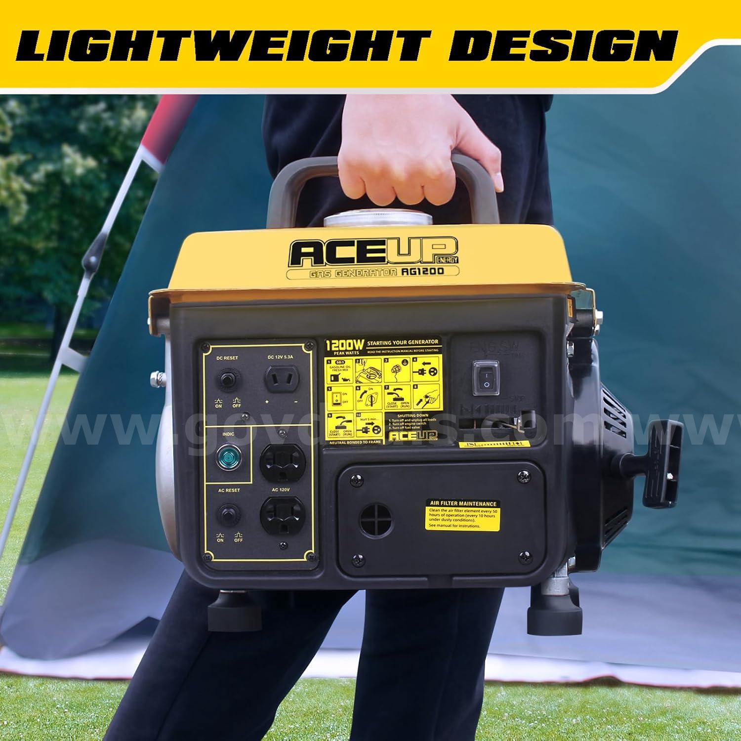FREE SHIPPING - NEW Energy 1200W Gas Portable Generator 120V EPA CARB  1200W Government Surplus Auction - Photo #3