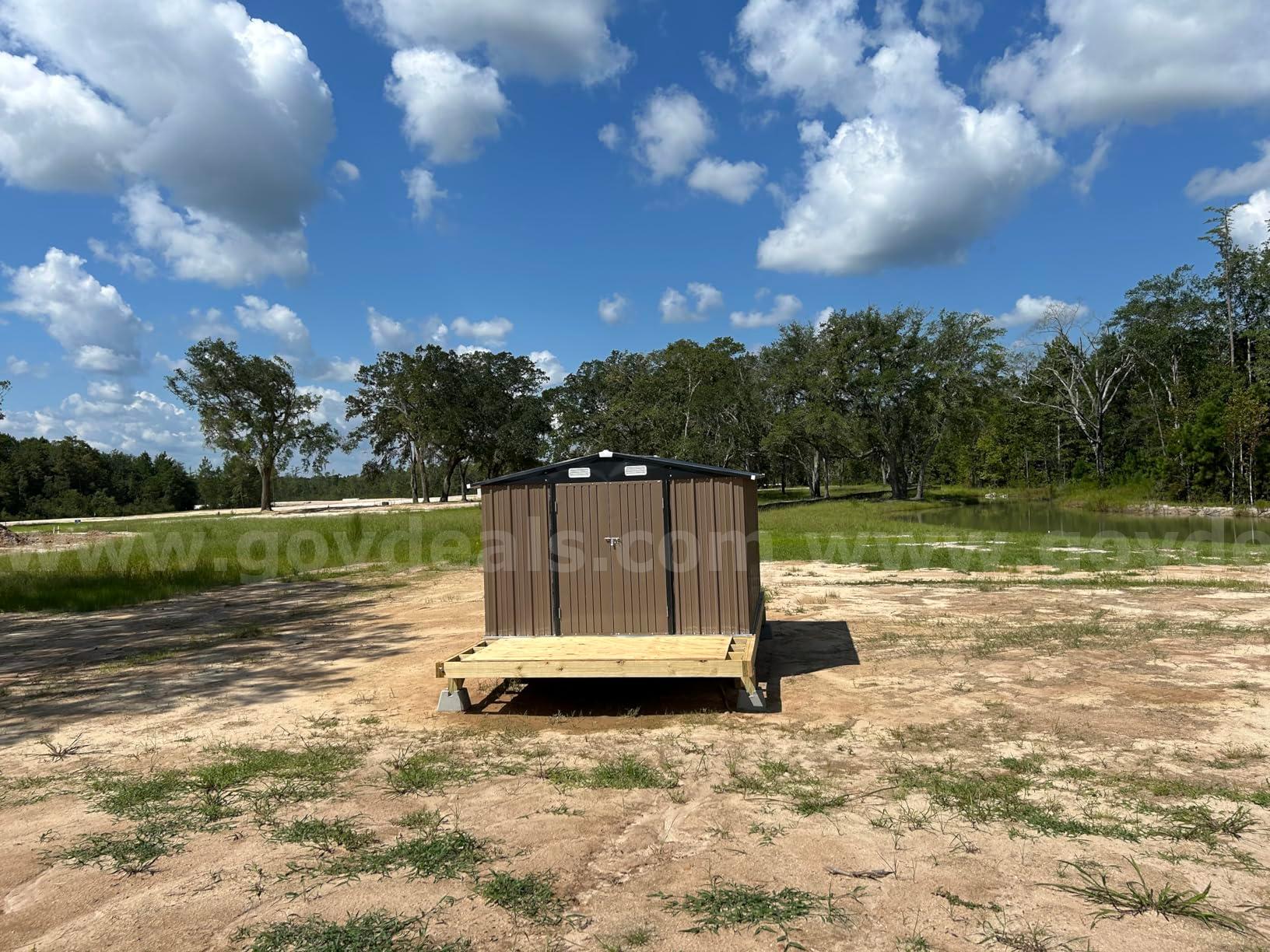 FREE SHIPPING NEW Heavy Duty Galvanized Steel Outdoor Storage Shed FREE SHIPPING   Government Surplus Auction - Photo #4