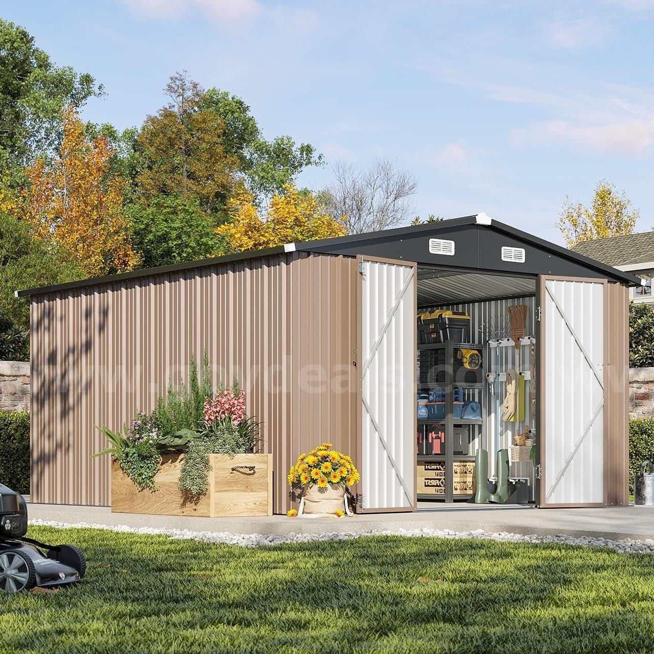 FREE SHIPPING NEW Heavy Duty Galvanized Steel Outdoor Storage Shed FREE SHIPPING   Government Surplus Auction - Photo #5