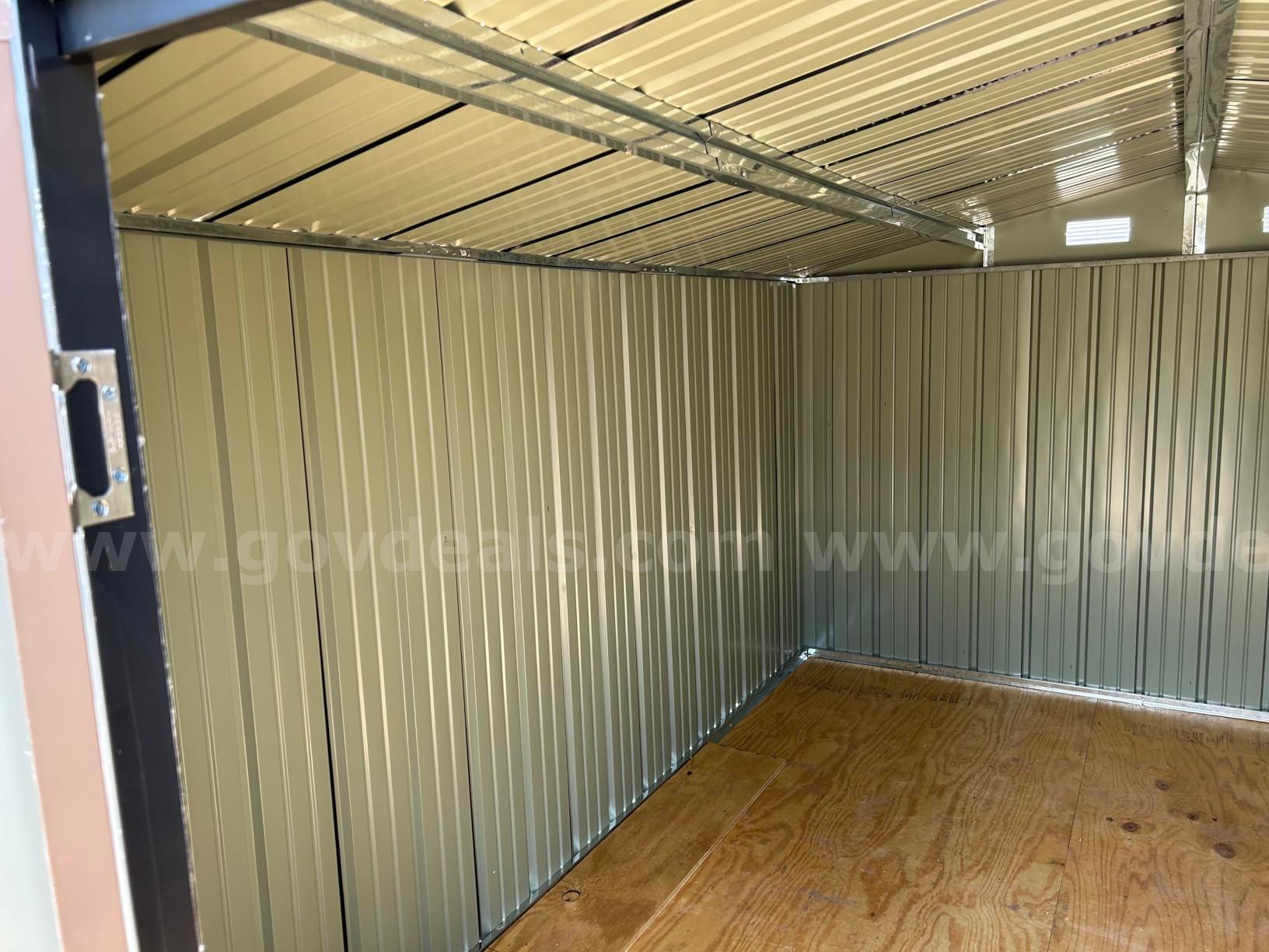 FREE SHIPPING NEW Heavy Duty Galvanized Steel Outdoor Storage Shed FREE SHIPPING   Government Surplus Auction - Photo #6