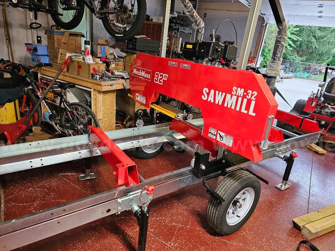 Free Shipping NEW 22" Portable Gas-Powered Sawmill 9HP Engine 13 ft Track Lumber Mill   Government Surplus Auction - Photo #2