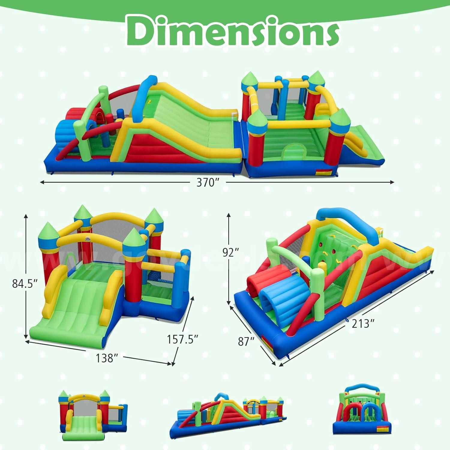 Free Shipping NEW Extra Large Kids Inflatable Bounce House with Dual Slides & Obstacle Course   Government Surplus Auction - Photo #2