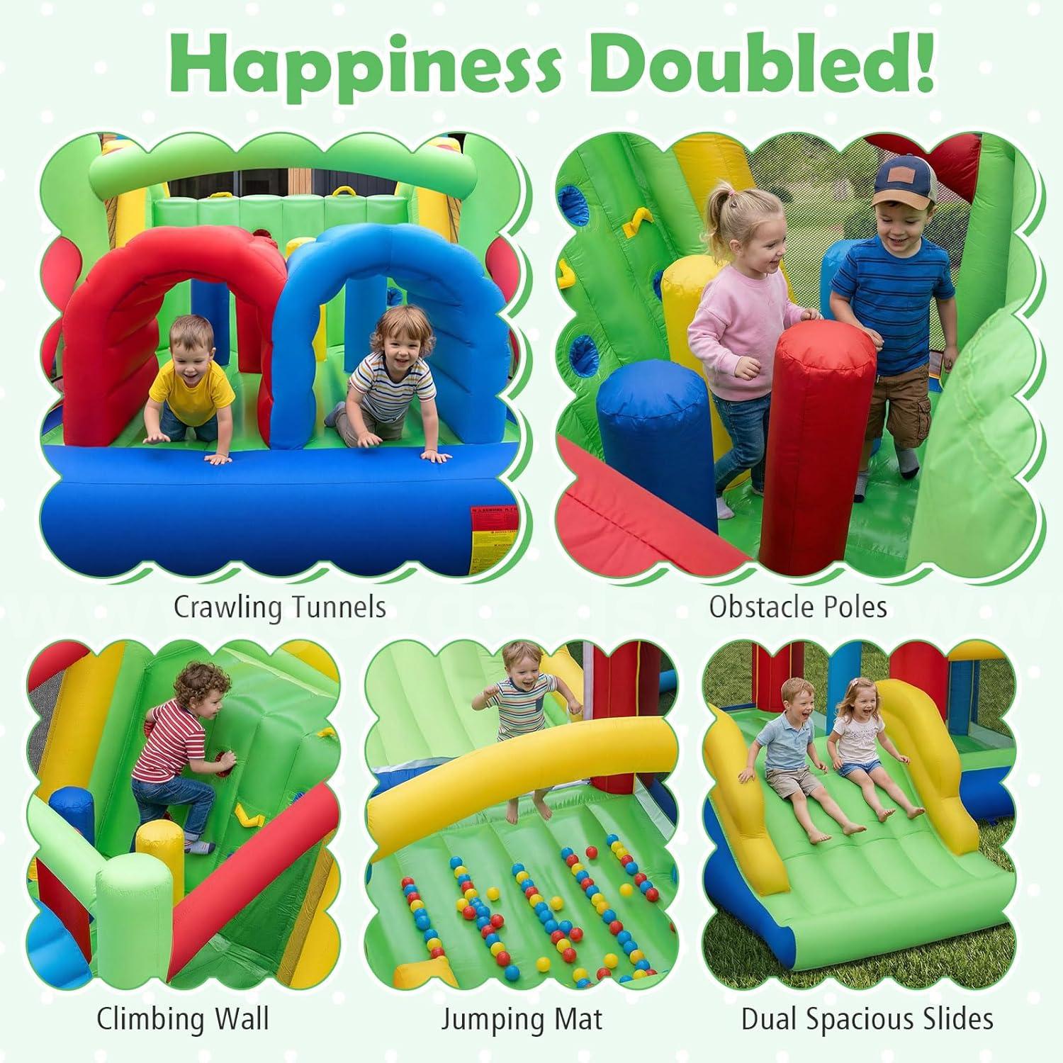 Free Shipping NEW Extra Large Kids Inflatable Bounce House with Dual Slides & Obstacle Course   Government Surplus Auction - Photo #3
