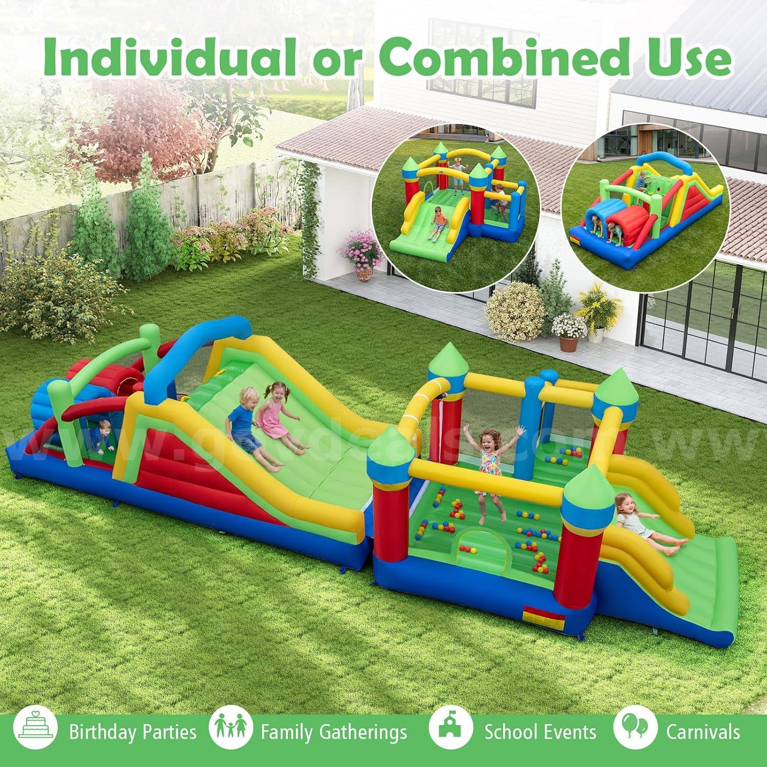 Free Shipping NEW Extra Large Kids Inflatable Bounce House with Dual Slides & Obstacle Course   Government Surplus Auction - Photo #4