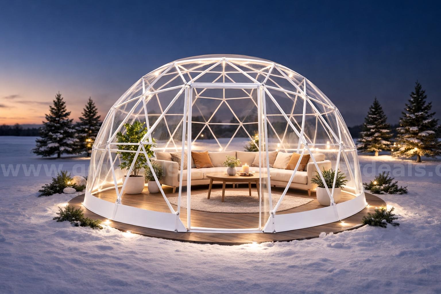 FREE SHIPPING - NEW 12FT Geodesic Garden Dome Tent Greenhouse w/ PVC Cover   Government Surplus Auction - Primary Photo