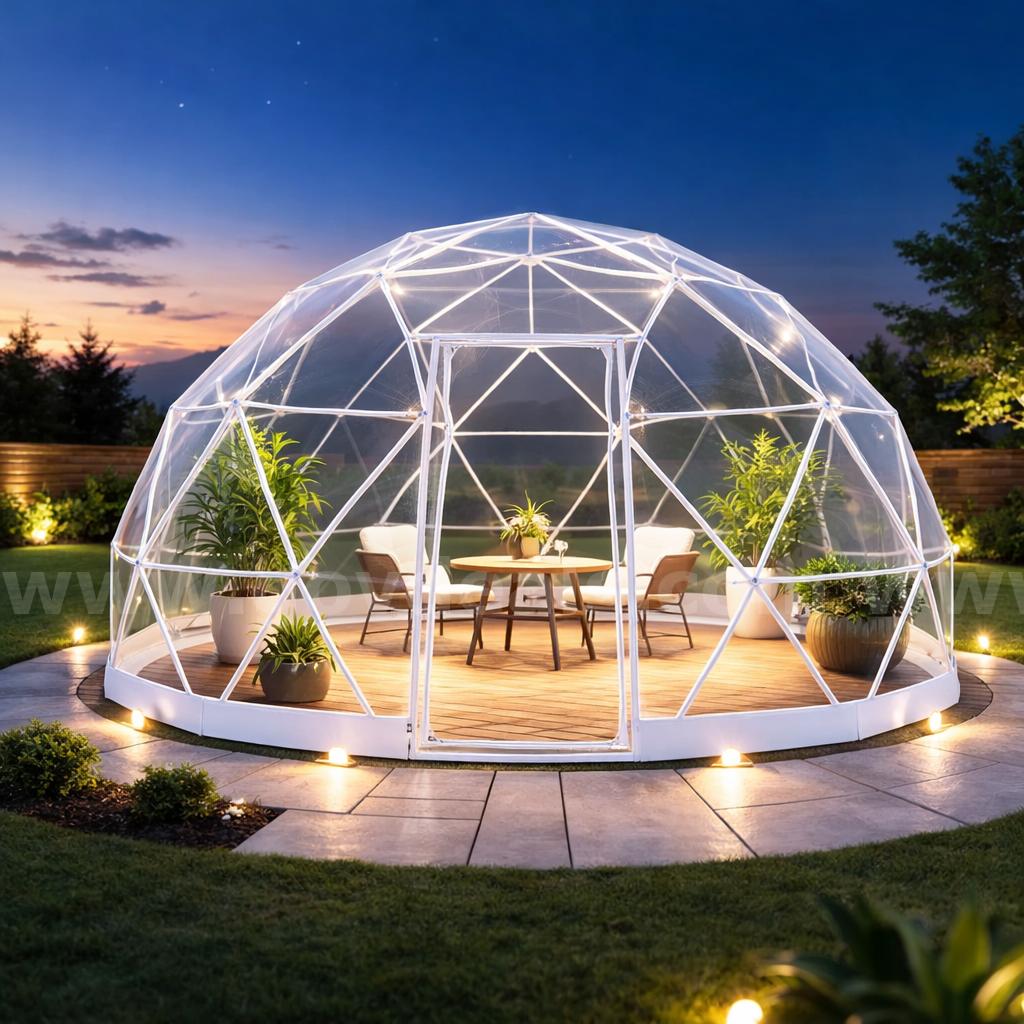 FREE SHIPPING - NEW 12FT Geodesic Garden Dome Tent Greenhouse w/ PVC Cover   Government Surplus Auction - Photo #3