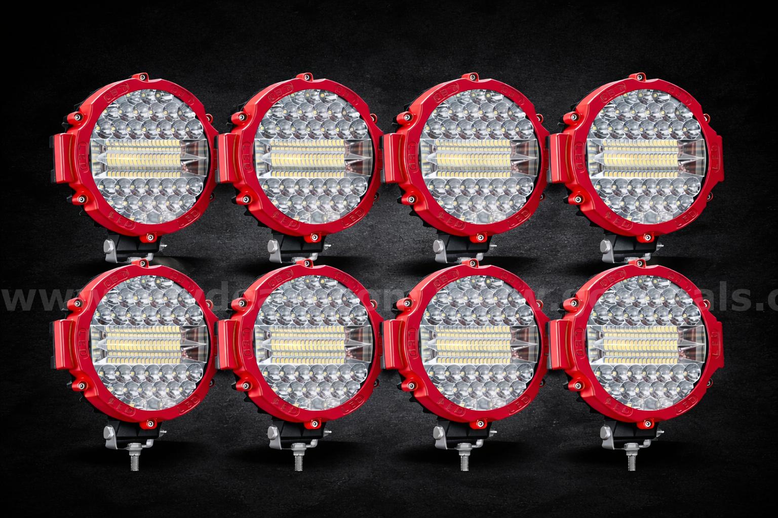 FREE SHIPPING New Lot of 8 NEW 7" Round LED Offroad Lights 201W 15000LM Flood/Spot – 8 PC  201W Government Surplus Auction - Photo #4